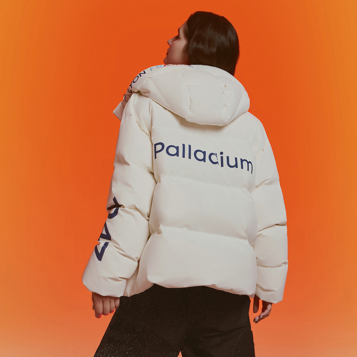 男裝 PALLADIUM LOGO 連帽羽絨外套