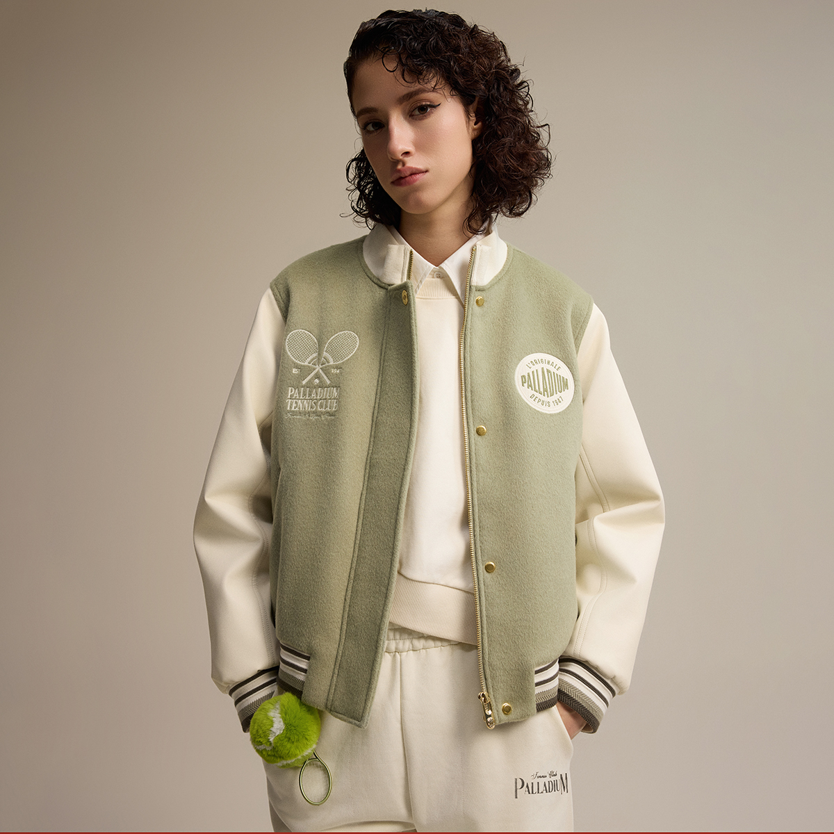 女裝 PALLADIUM TENNIS CLUB LOGO 拼色棒球外套