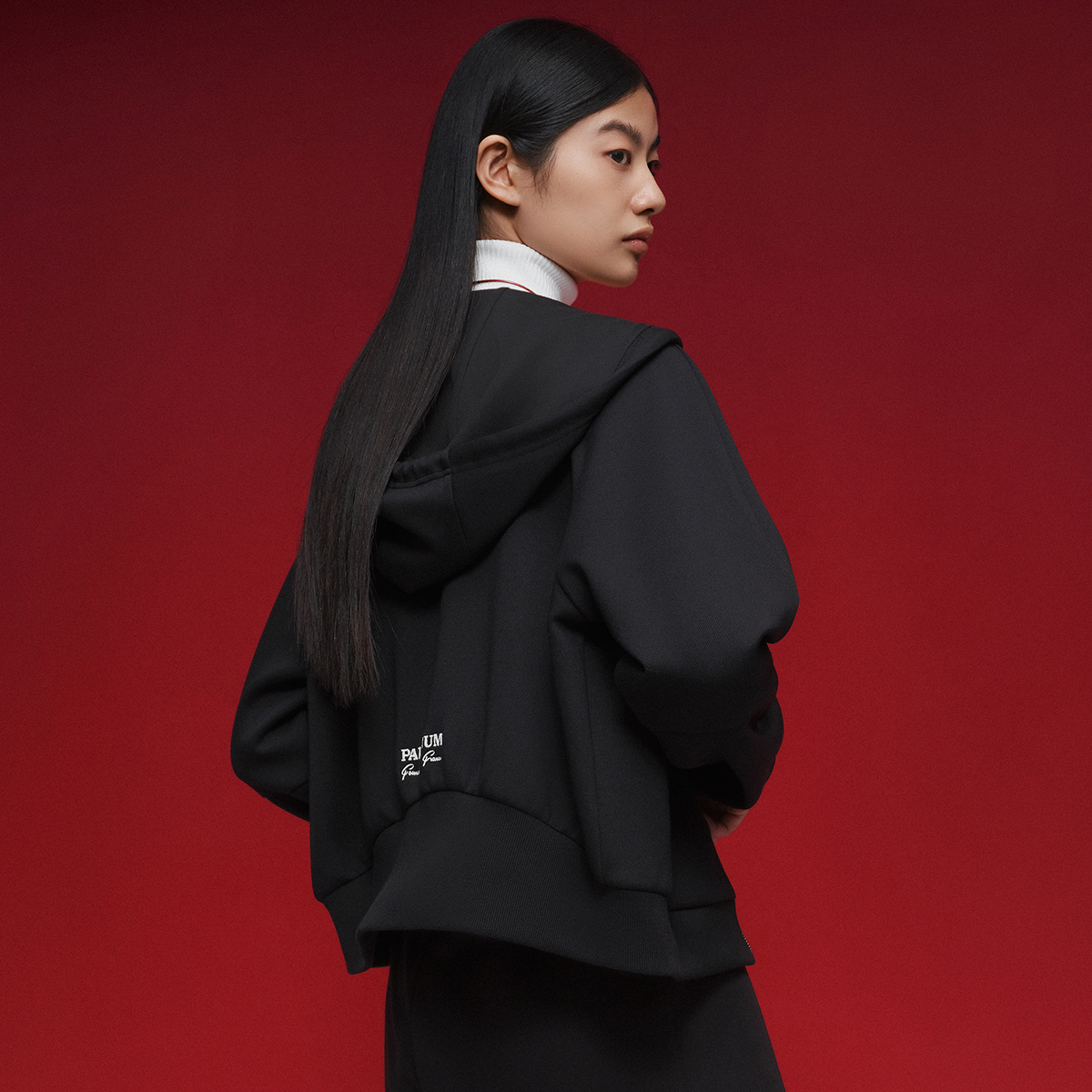 女裝馬主題 LOGO 連帽外套