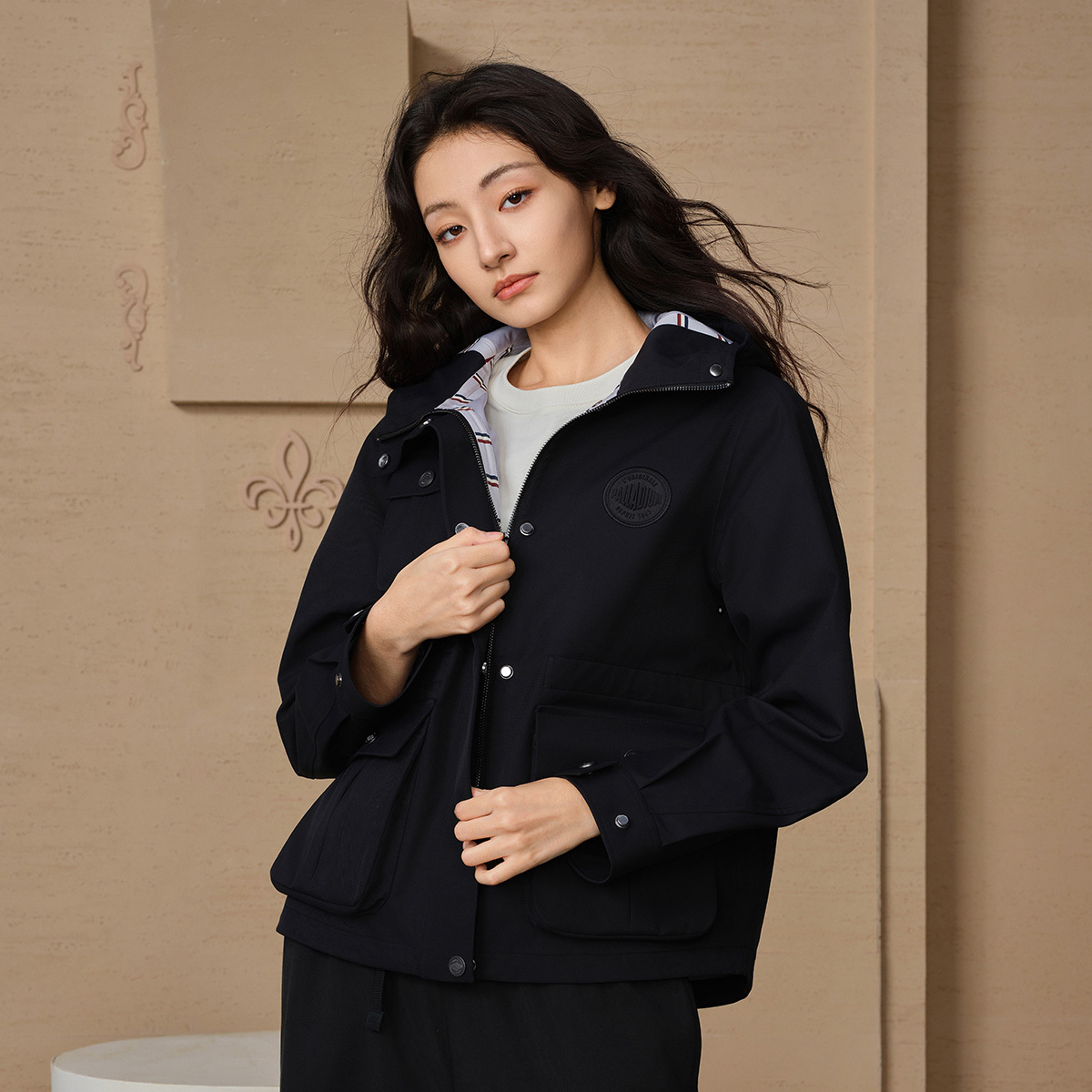 女裝 PALLADIUM LOGO 工裝連帽外套