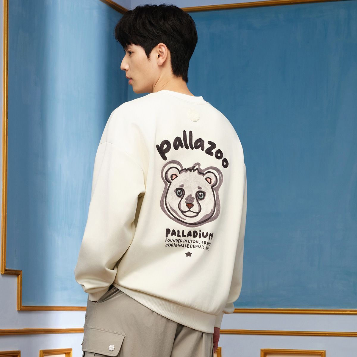 男裝 PALLADIUM LOGO 主題印花寬鬆衛衣