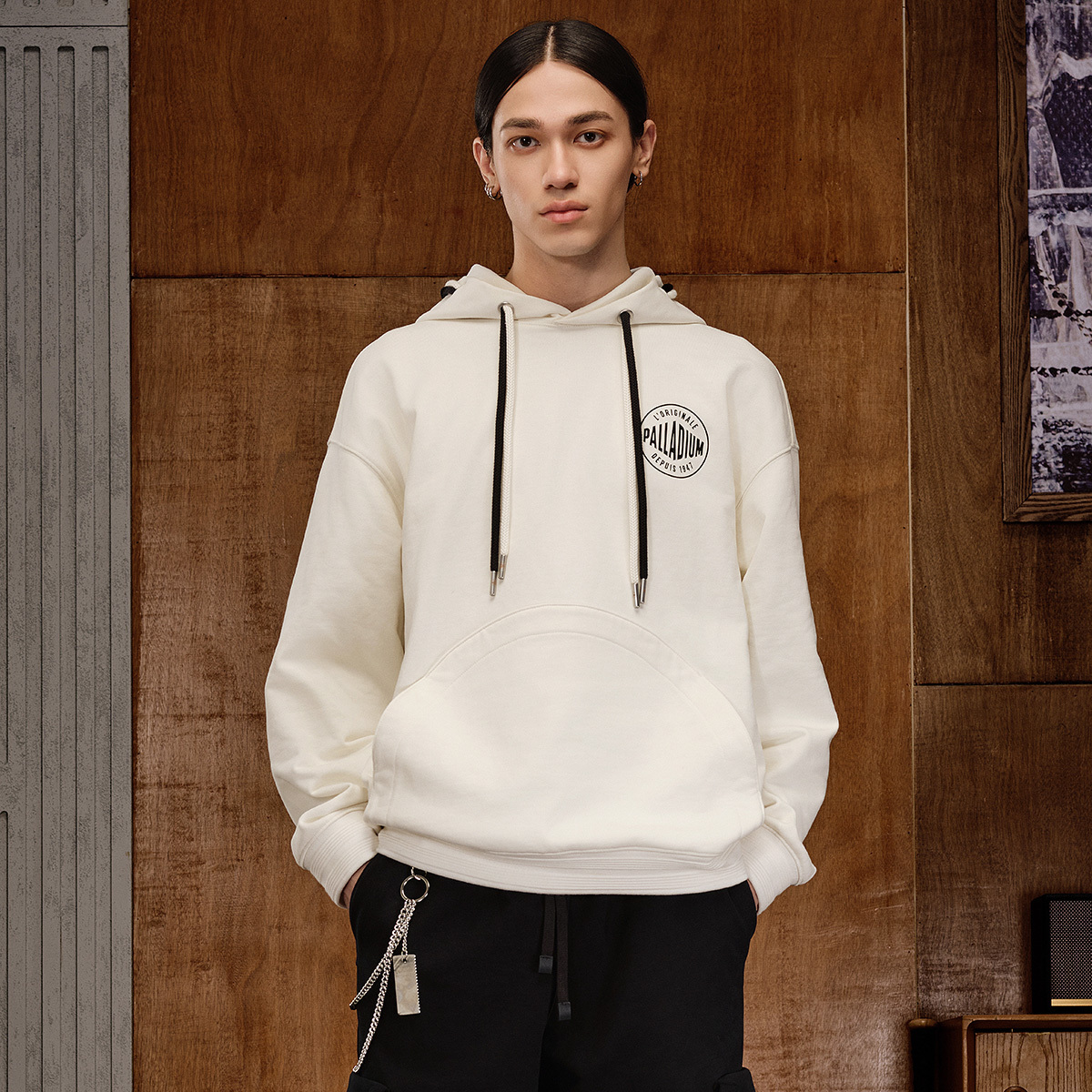 男裝 PALLADIUM LOGO 寬鬆連帽衛衣