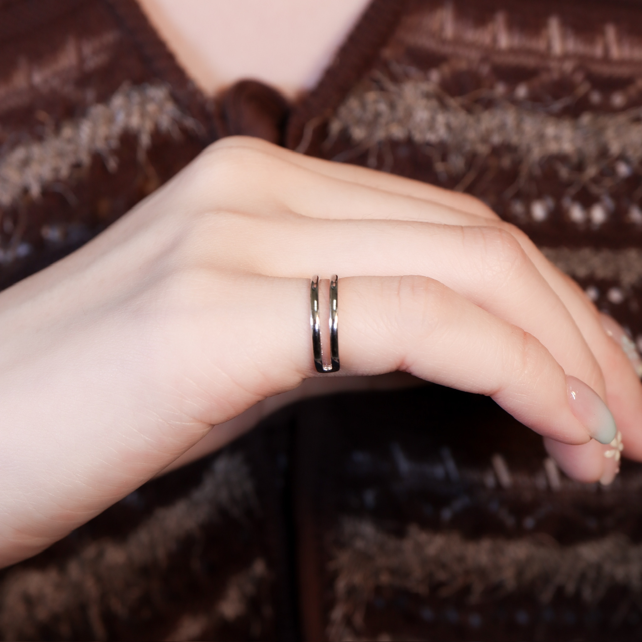 | 925純銀 | 雙重守護尾戒 | RI1090 |