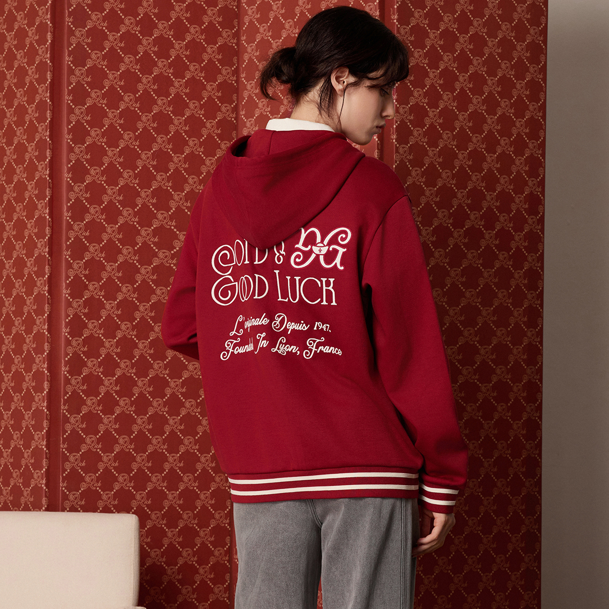男裝 RICH LOGO連帽衛衣