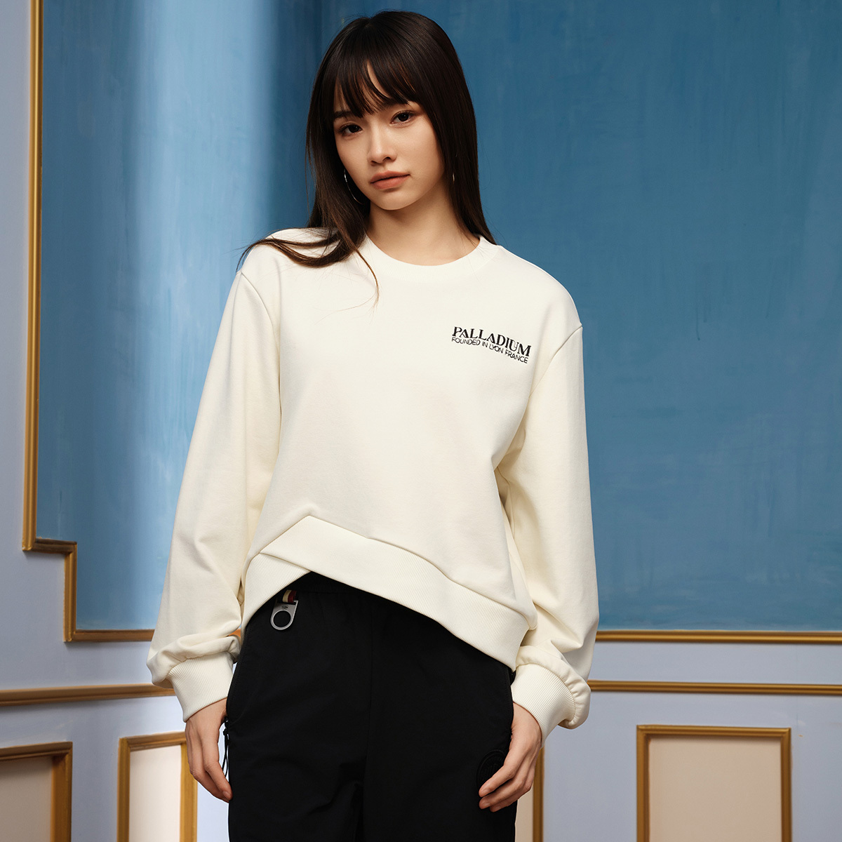 女裝 PALLADIUM LOGO 不規則下擺衛衣