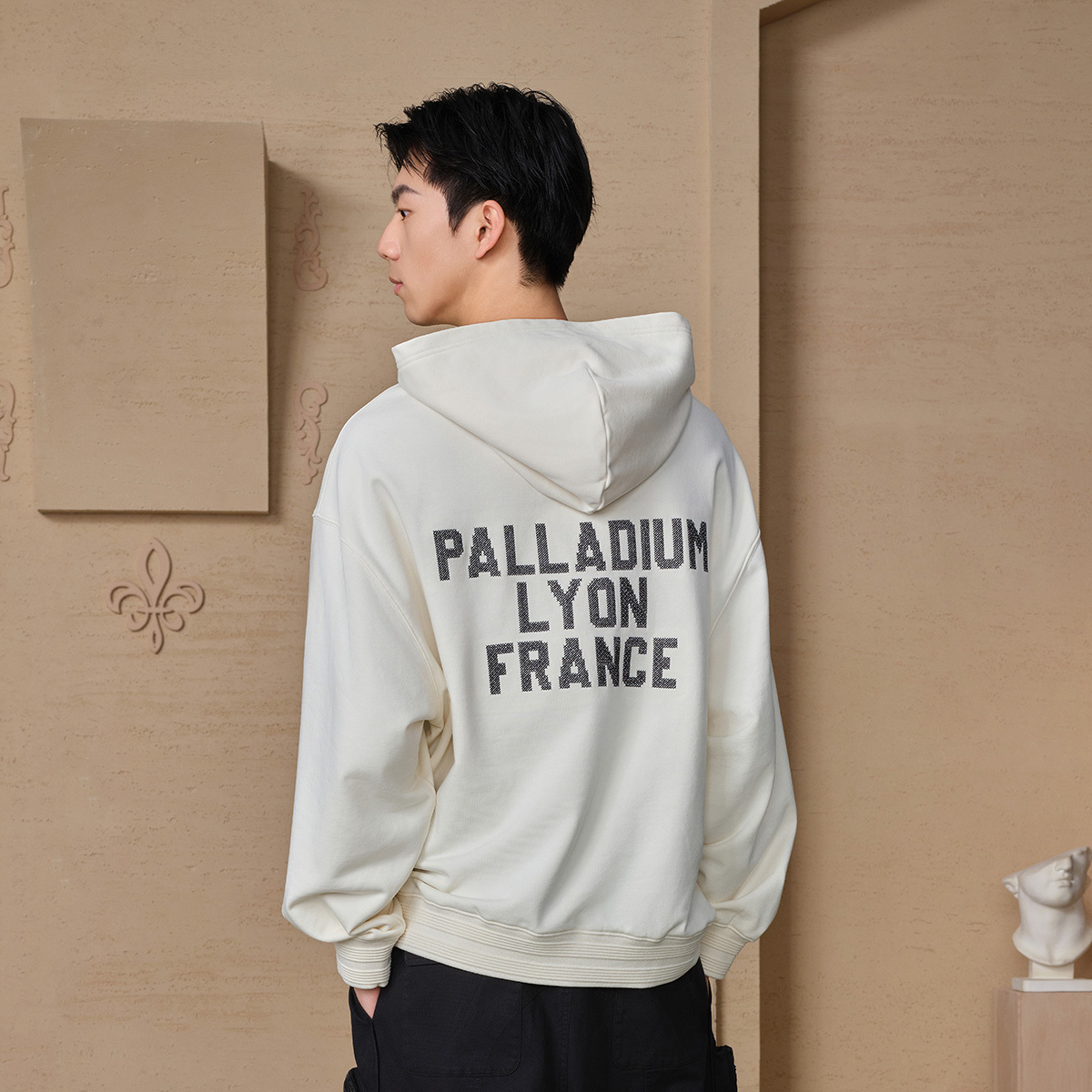男裝 PALLADIUM LOGO 寬鬆連帽衛衣
