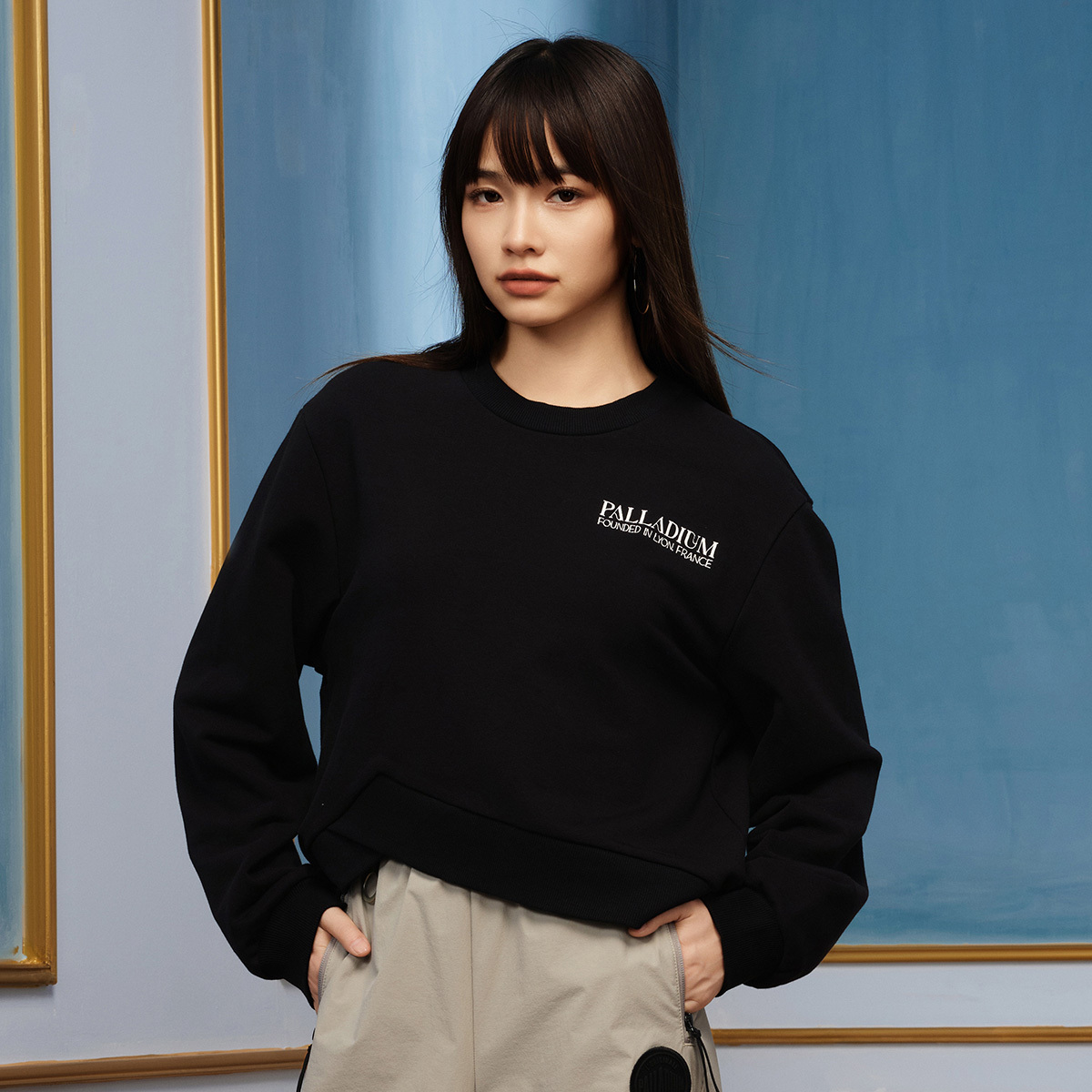 女裝 PALLADIUM LOGO 不規則下擺衛衣
