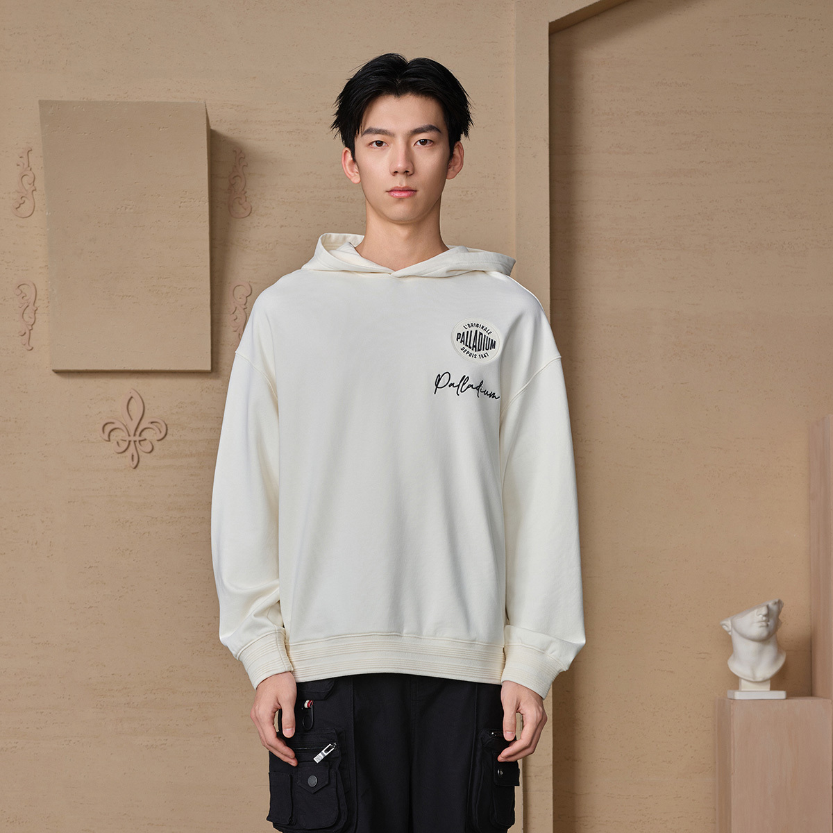 男裝 PALLADIUM LOGO 寬鬆連帽衛衣