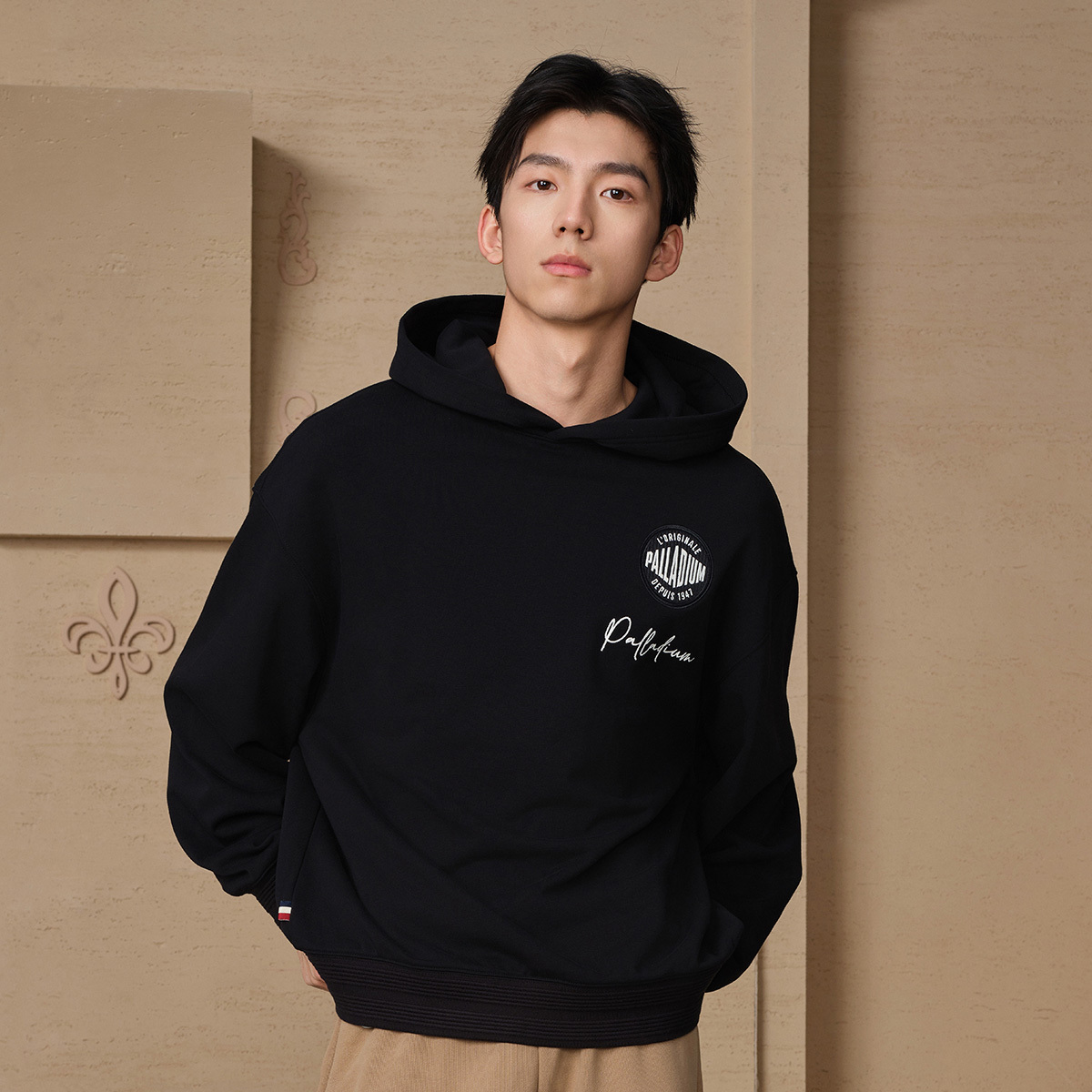 男裝 PALLADIUM LOGO 寬鬆連帽衛衣