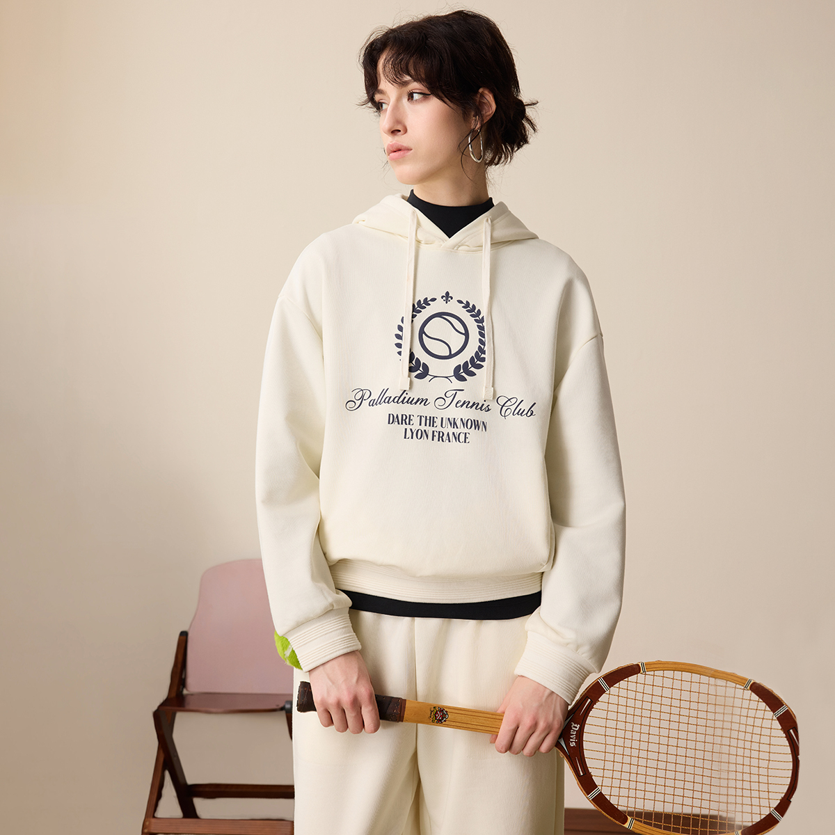 女裝 PALLADIUM TENNIS CLUB LOGO 連帽衛衣