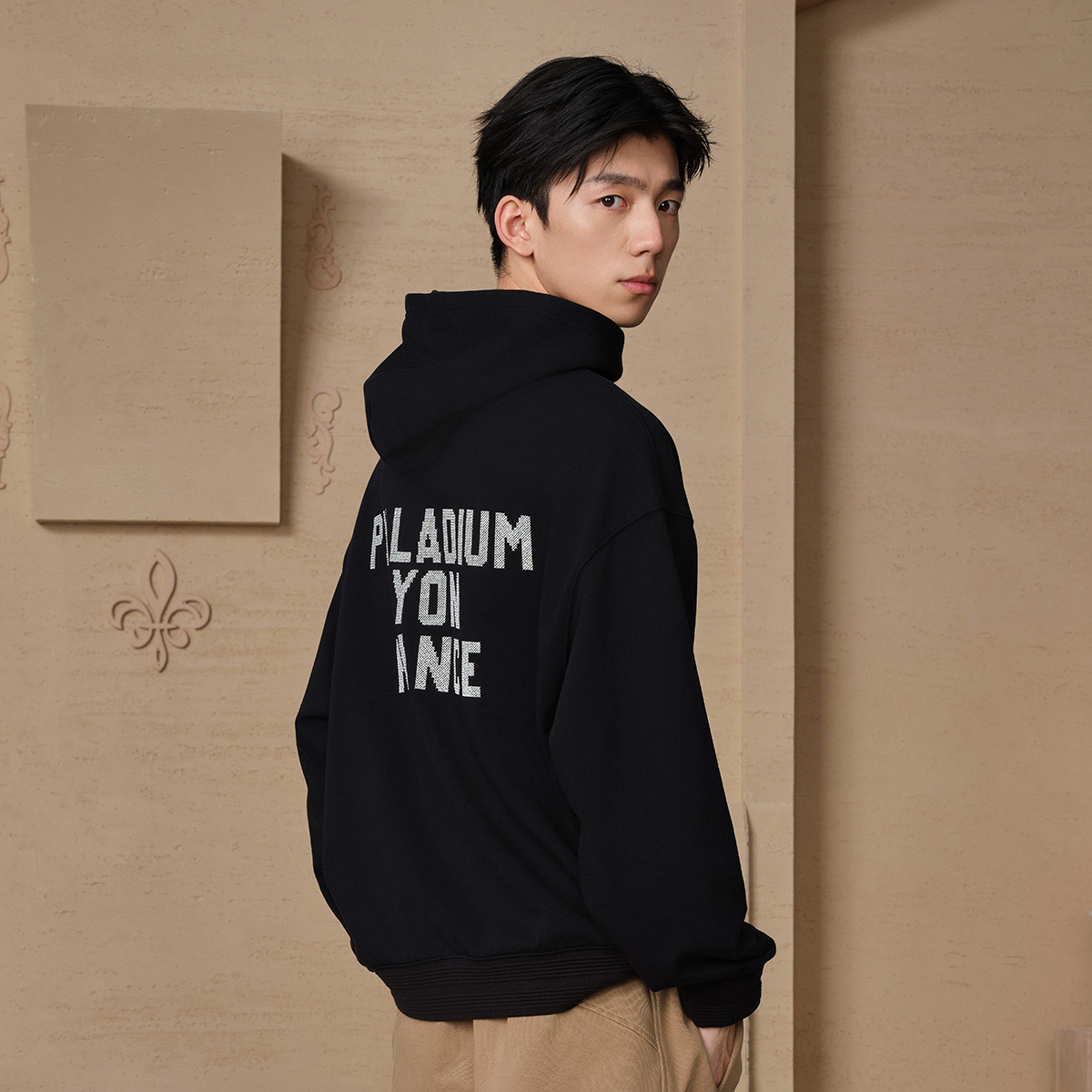 男裝 PALLADIUM LOGO 寬鬆連帽衛衣