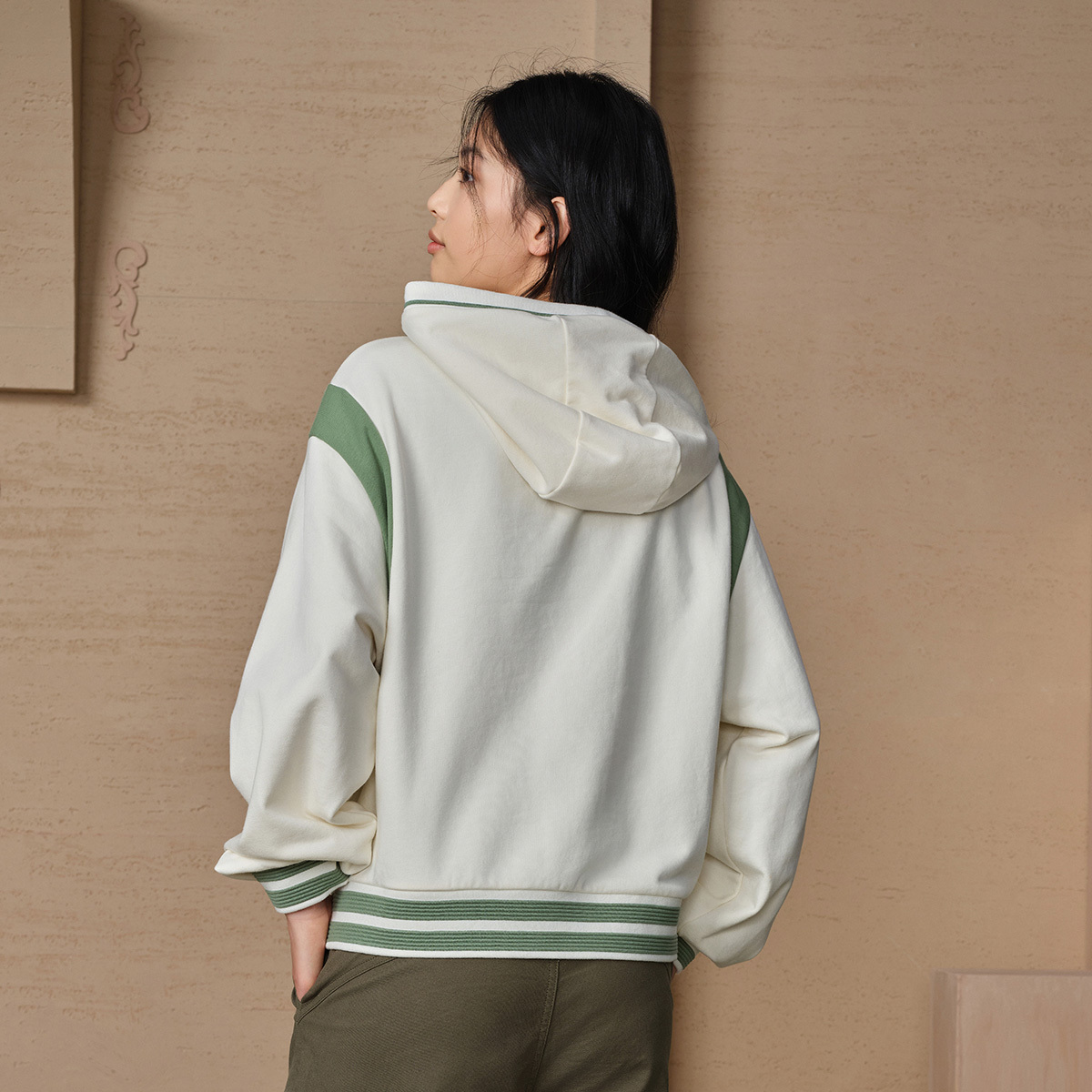 女裝 PALLADIUM LOGO 拼色連帽衛衣