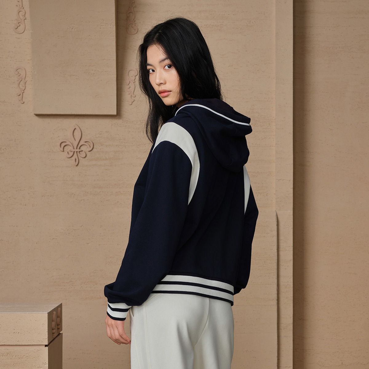 女裝 PALLADIUM LOGO 拼色連帽衛衣