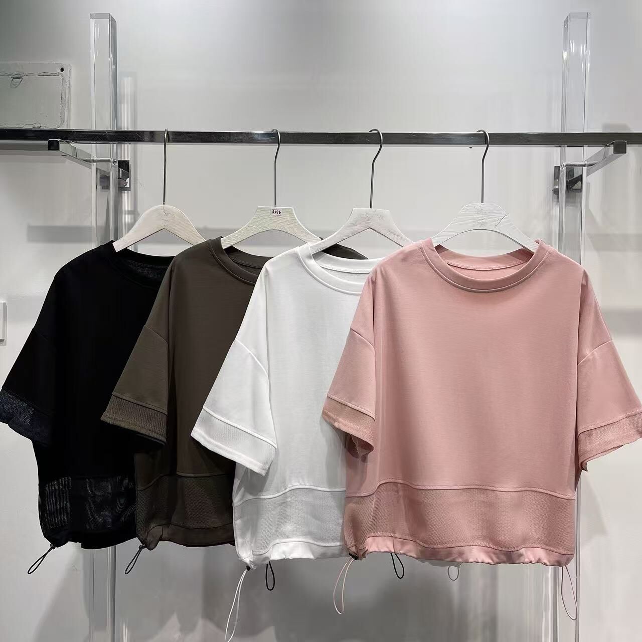 【預訂】網網拼布索繩腳寬鬆滑棉TOP (K5-K8)