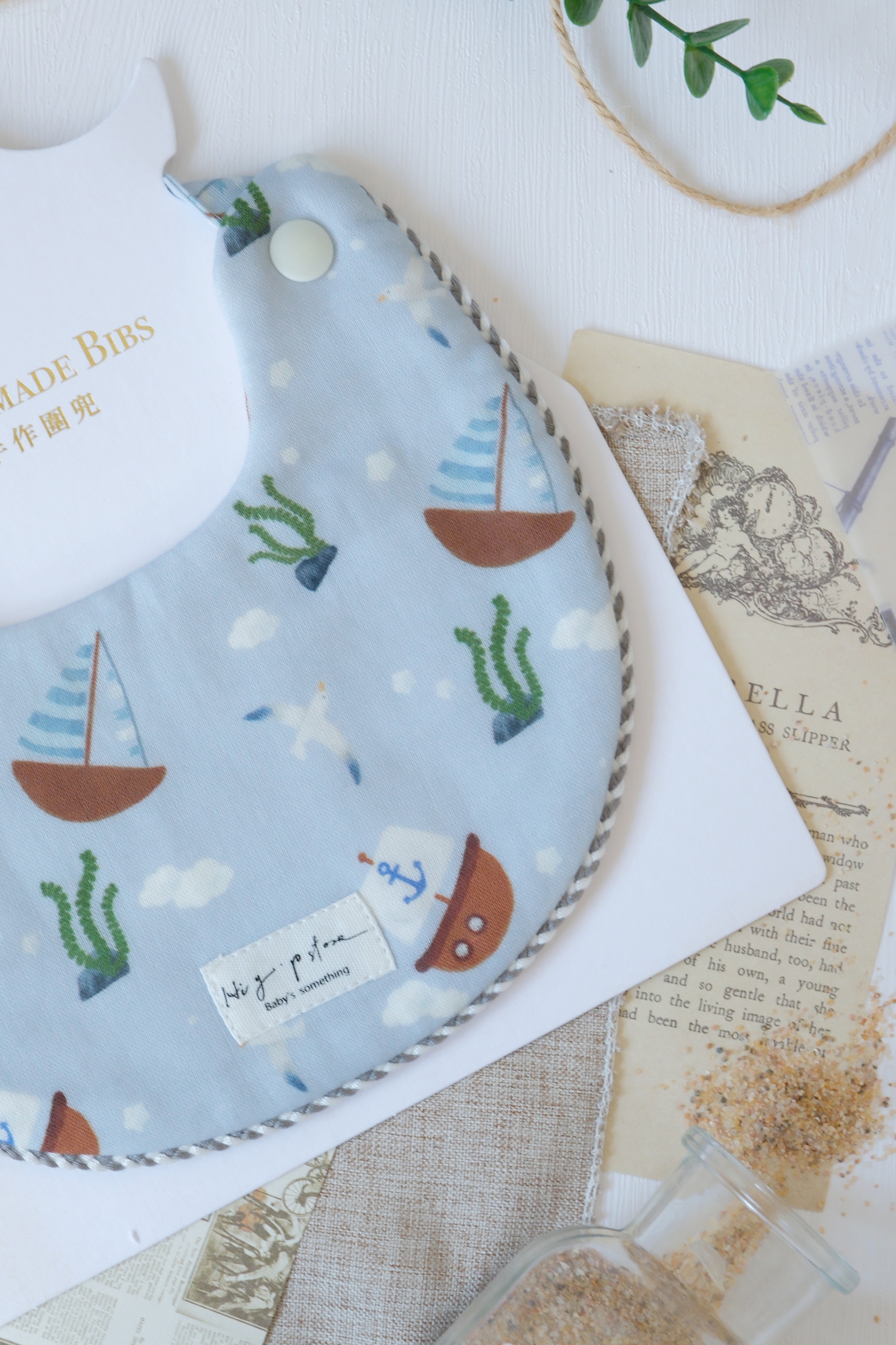 Hi Y.P store-手作圍兜-獨家設計款-航海日記