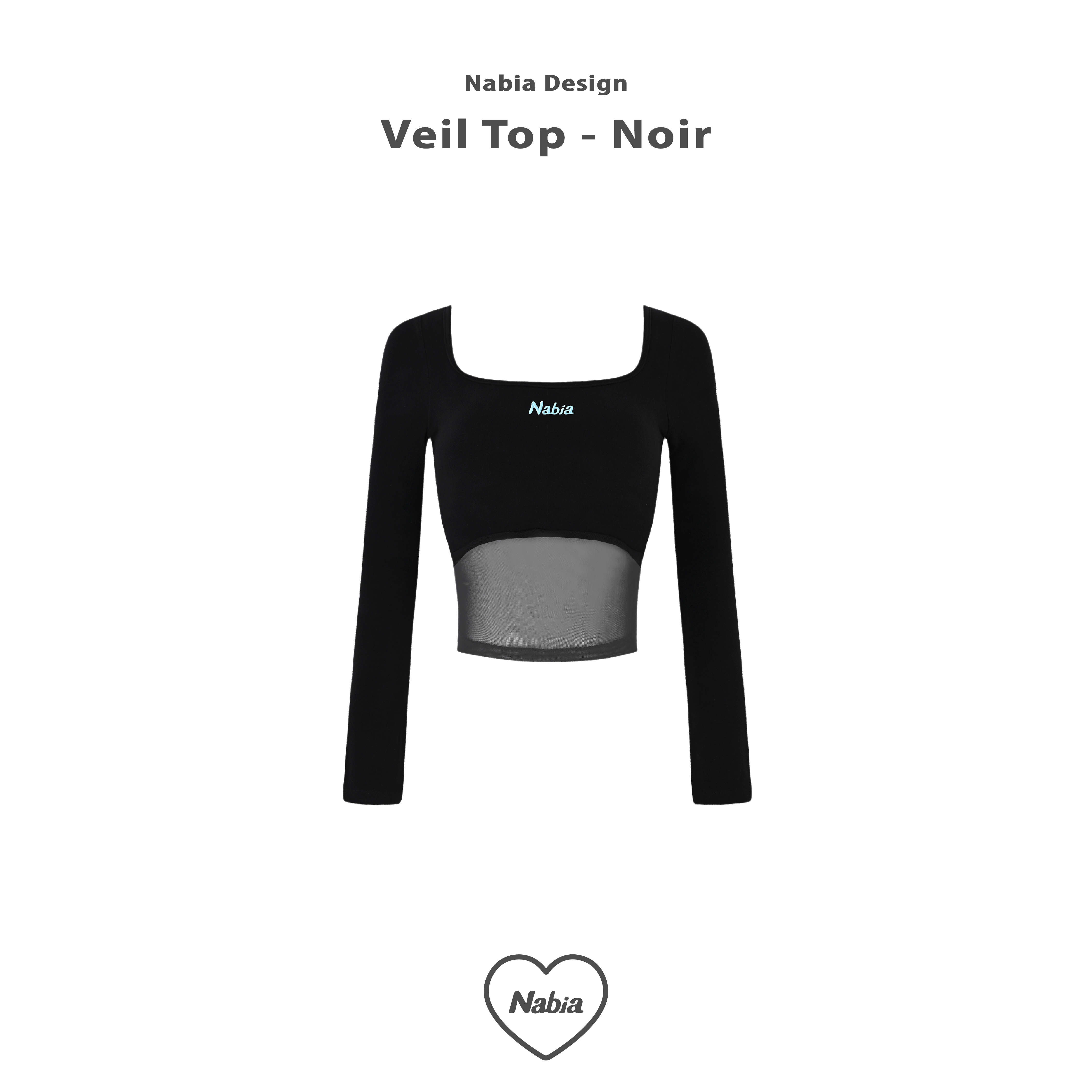 露背小心機方領上衣 - 經典黑