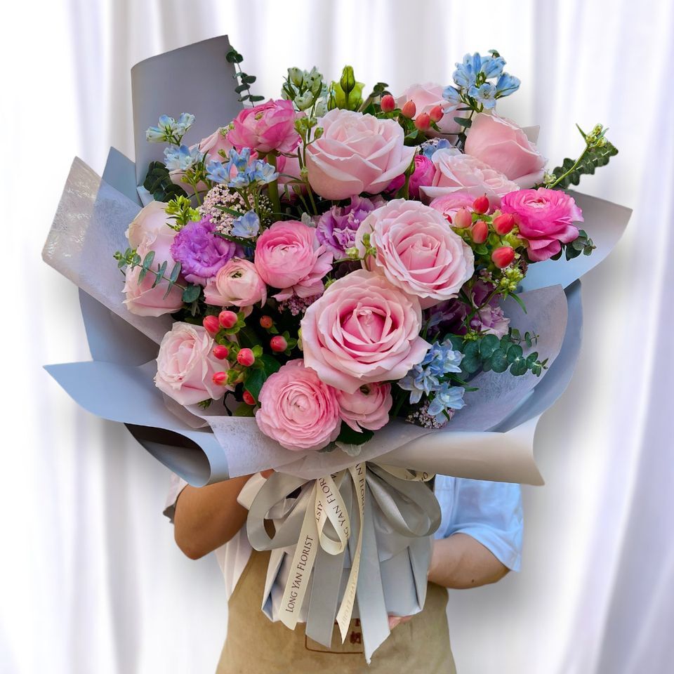 W - 11枝玫瑰小牡丹_RS55033