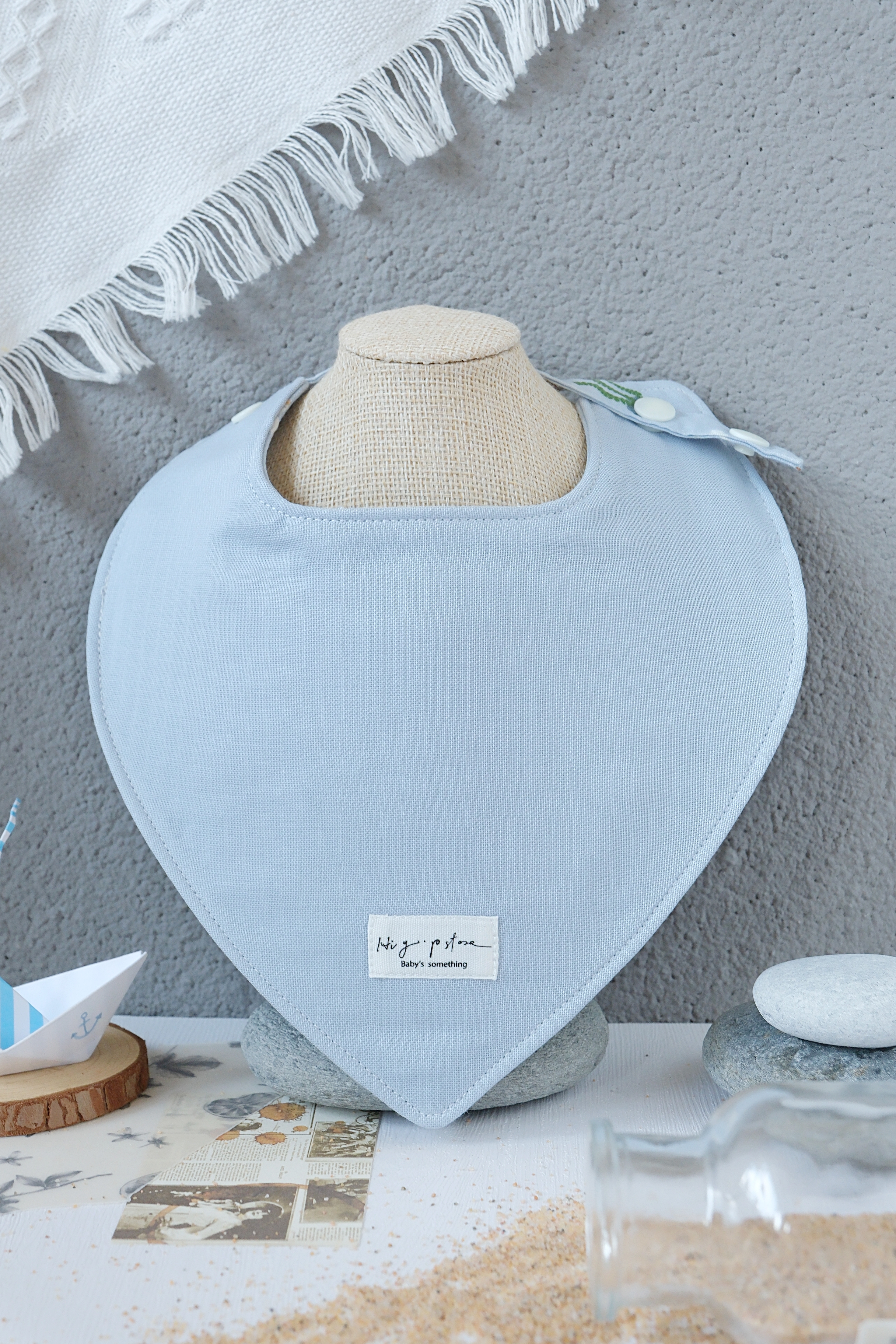 Hi Y.P store-手作圍兜-雙面三角兜-航海日記