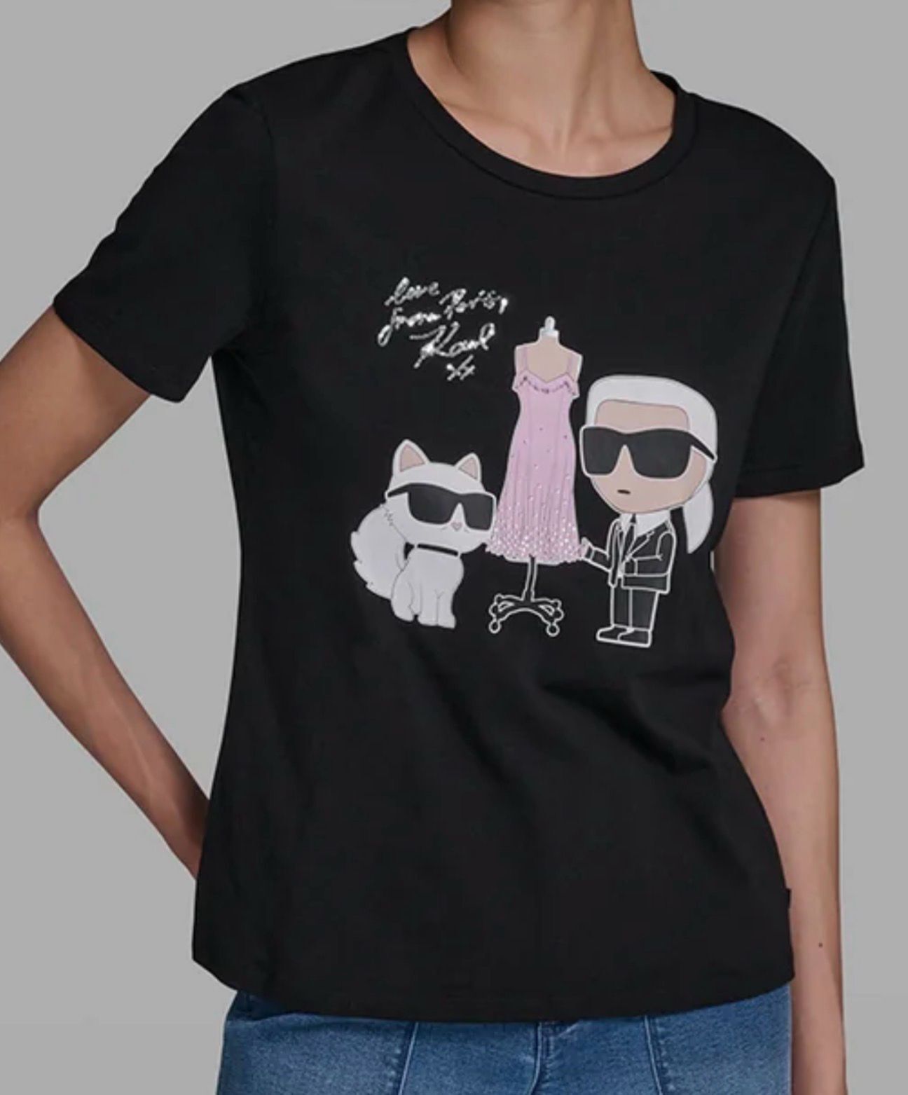 Karl Lagerfeld 女裝吊帶裙 Tee (黑) Tee KL21