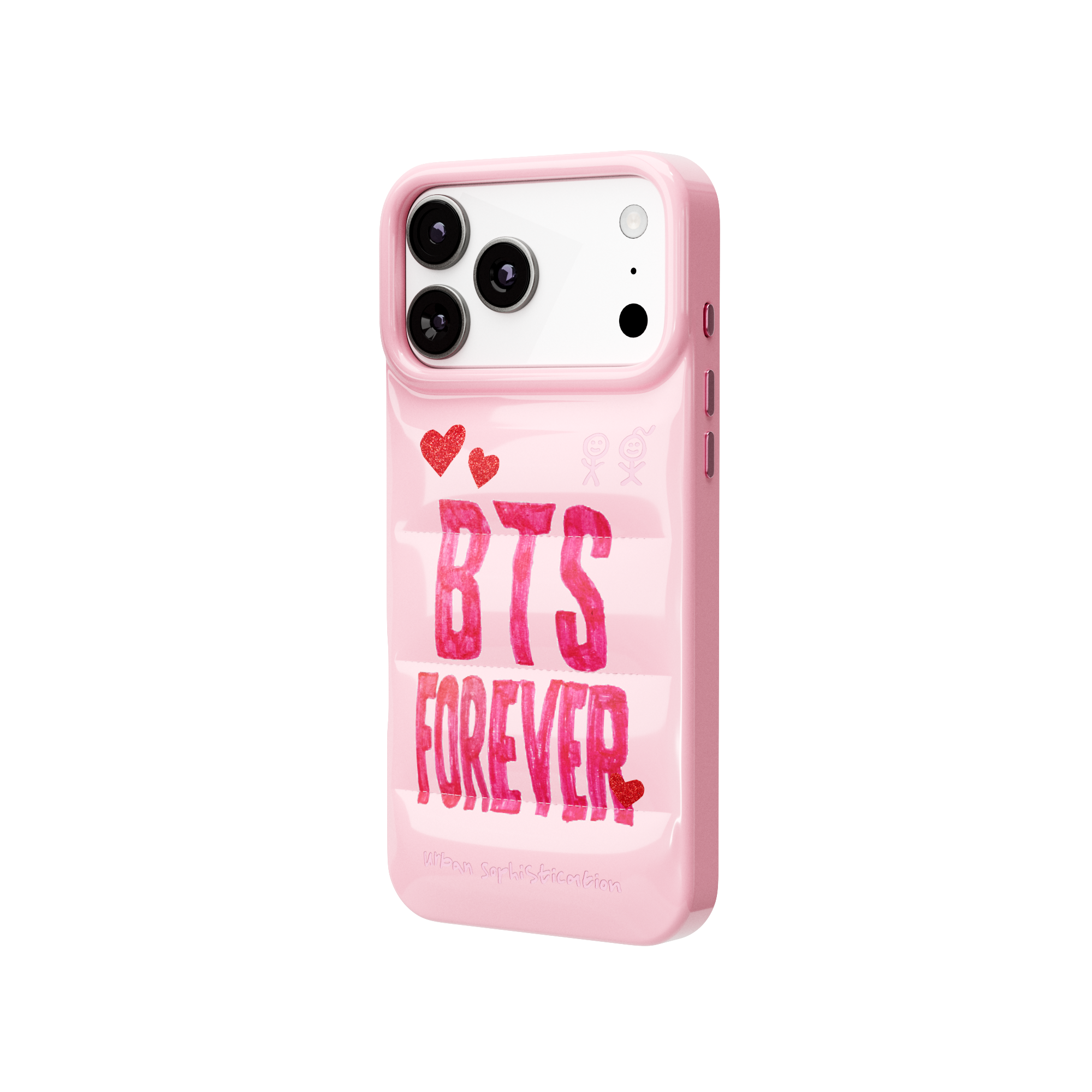 The Puffer Case® - BTS Poster in Baby Pink