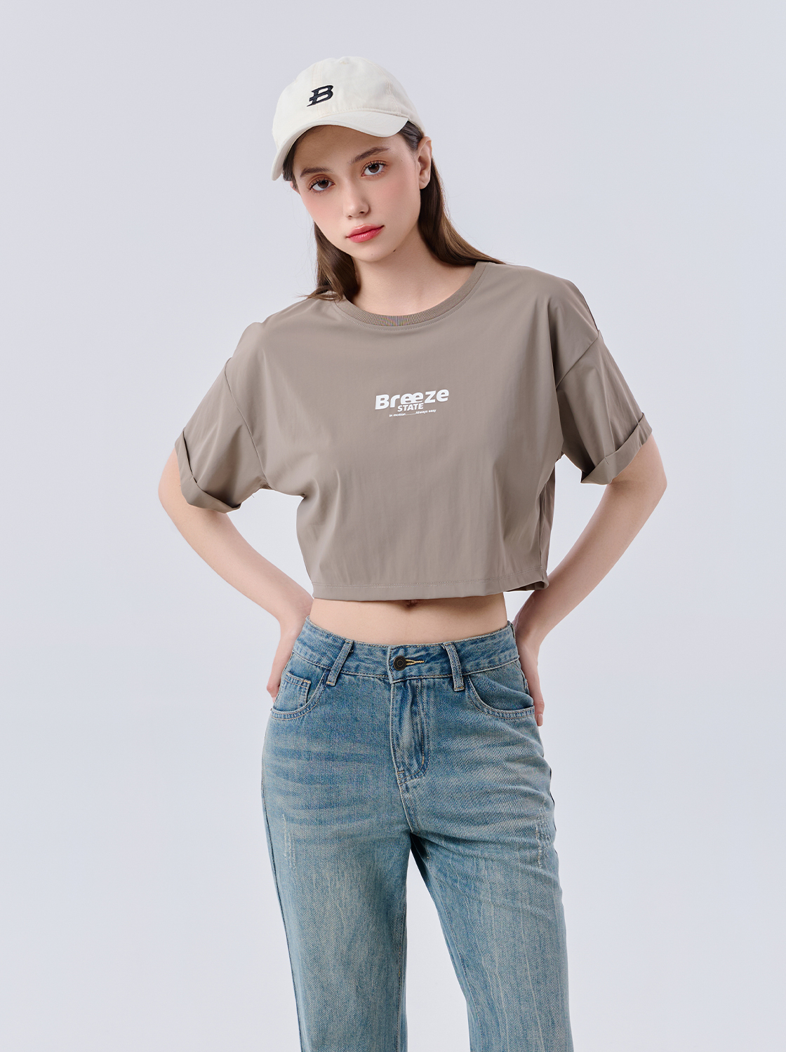 【期間限定】極輕薄涼感短寬印花T恤