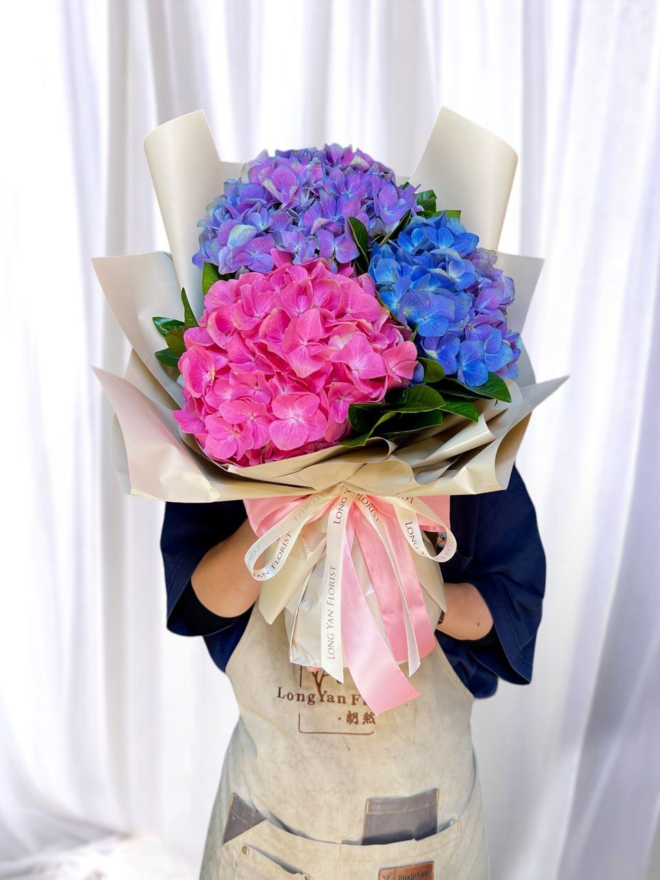 W -3枝拼色繡球花_HYD38008