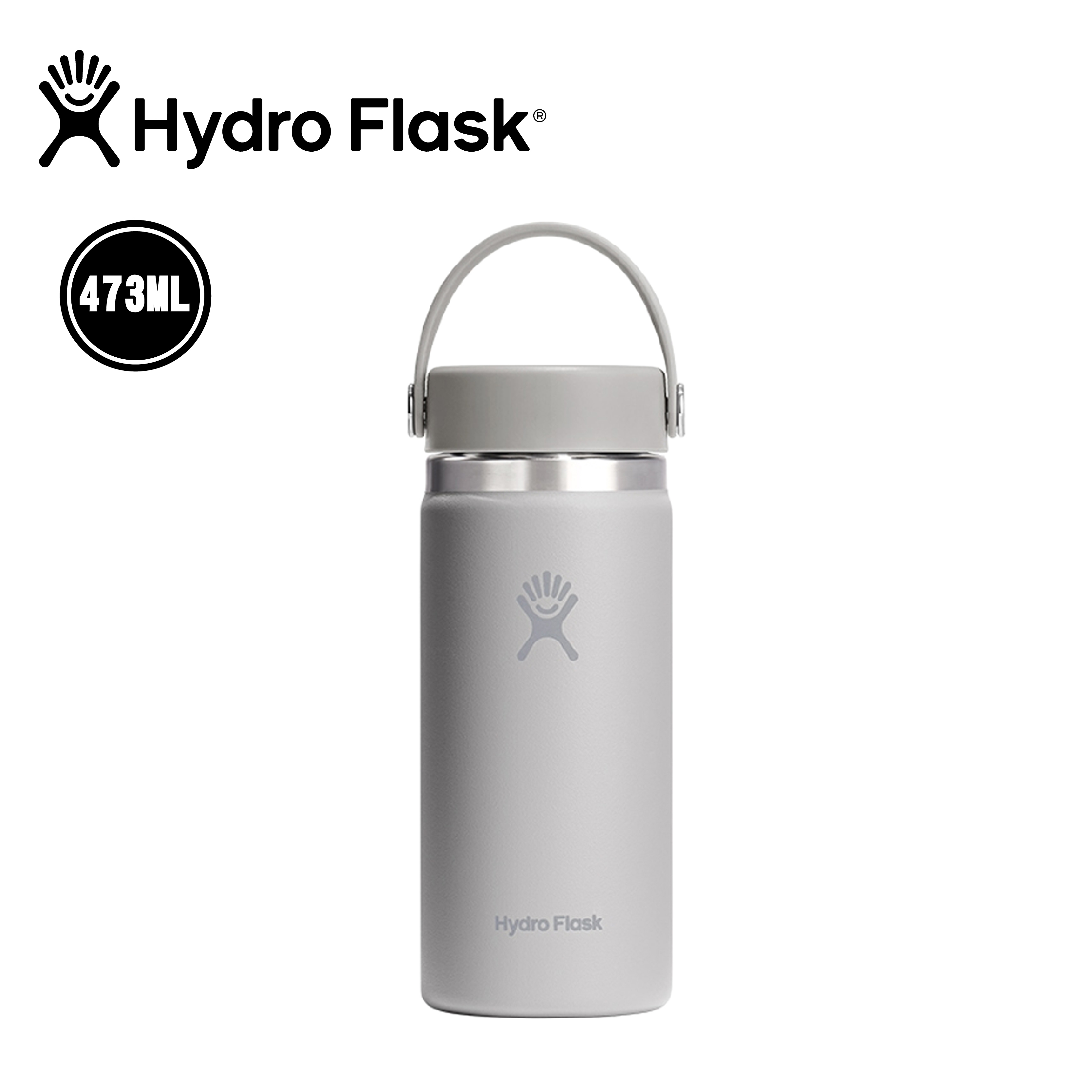 Hydro flask 美國 寬口真空保溫鋼瓶 16oz/473ml (粉灰色) 52HFW16CTS035
