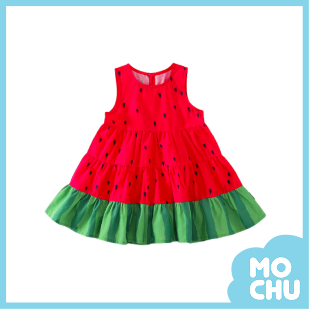 切片西瓜無袖連身裙