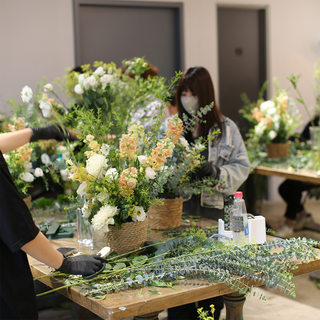 季節花藝課程【 春日籐籃】