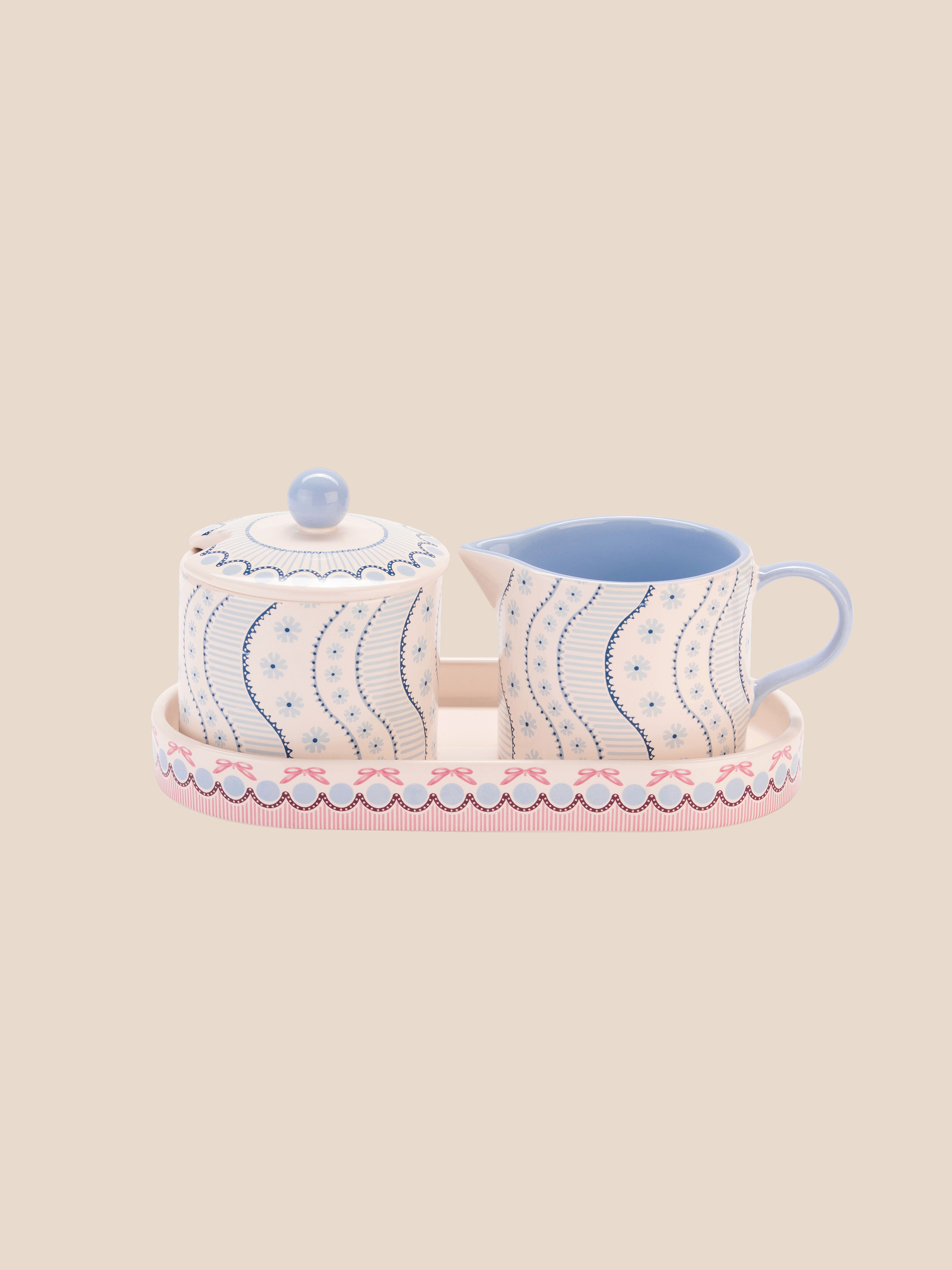 Spitalfields Silk 陶瓷奶盅及砂糖罐組