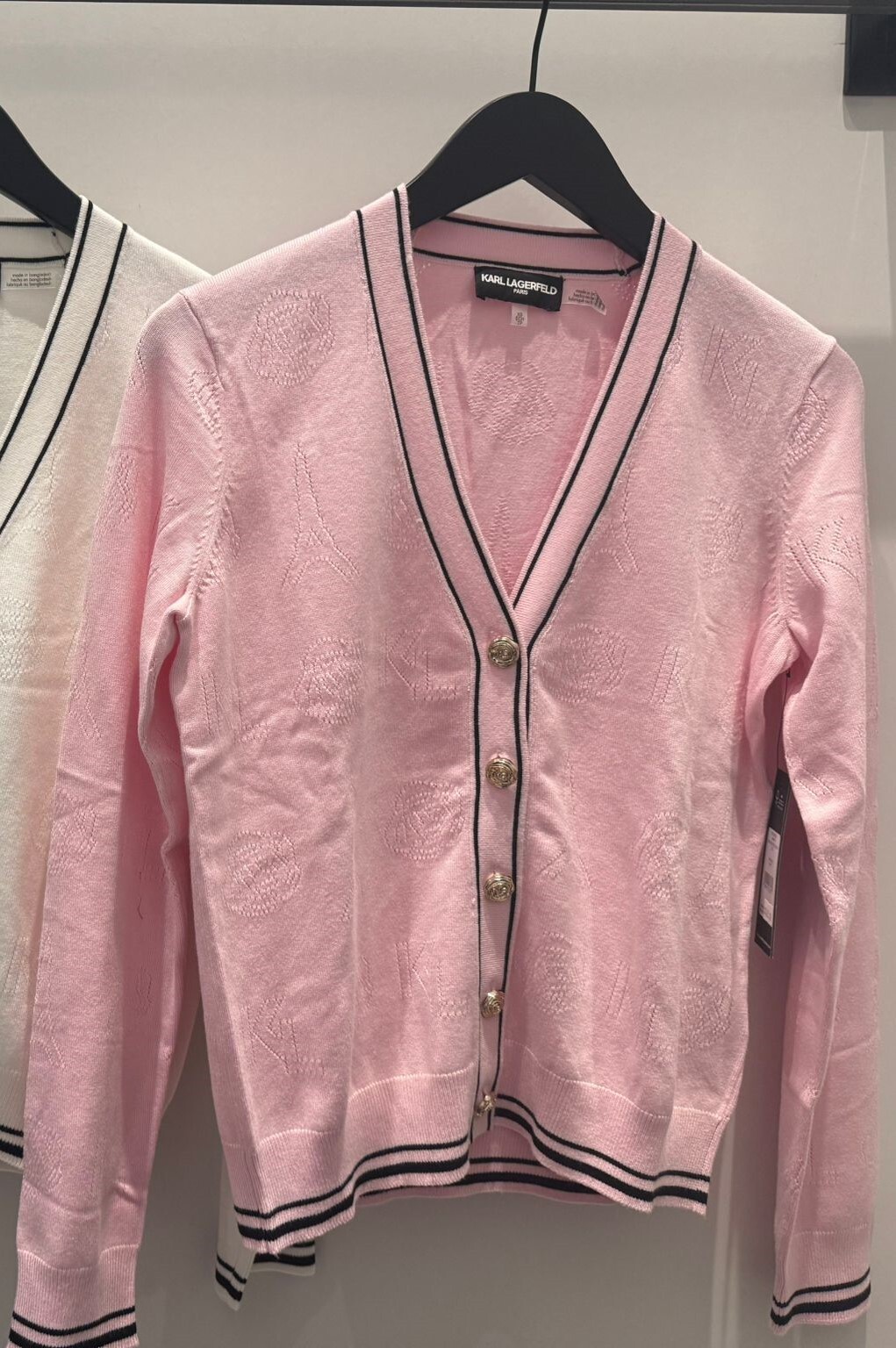 Karl Lagerfeld 女裝通花針織外套 (粉) KL76