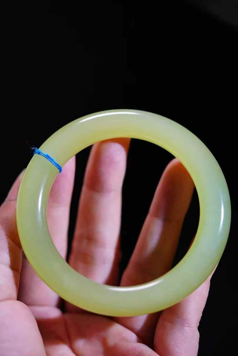 324711 55mm和田玉冰黃貓眼手鐲 (54-56)