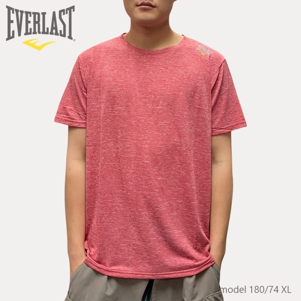 EVERLAST 短T 粉色 小LOGO 快速排汗 短袖 男 4221107042