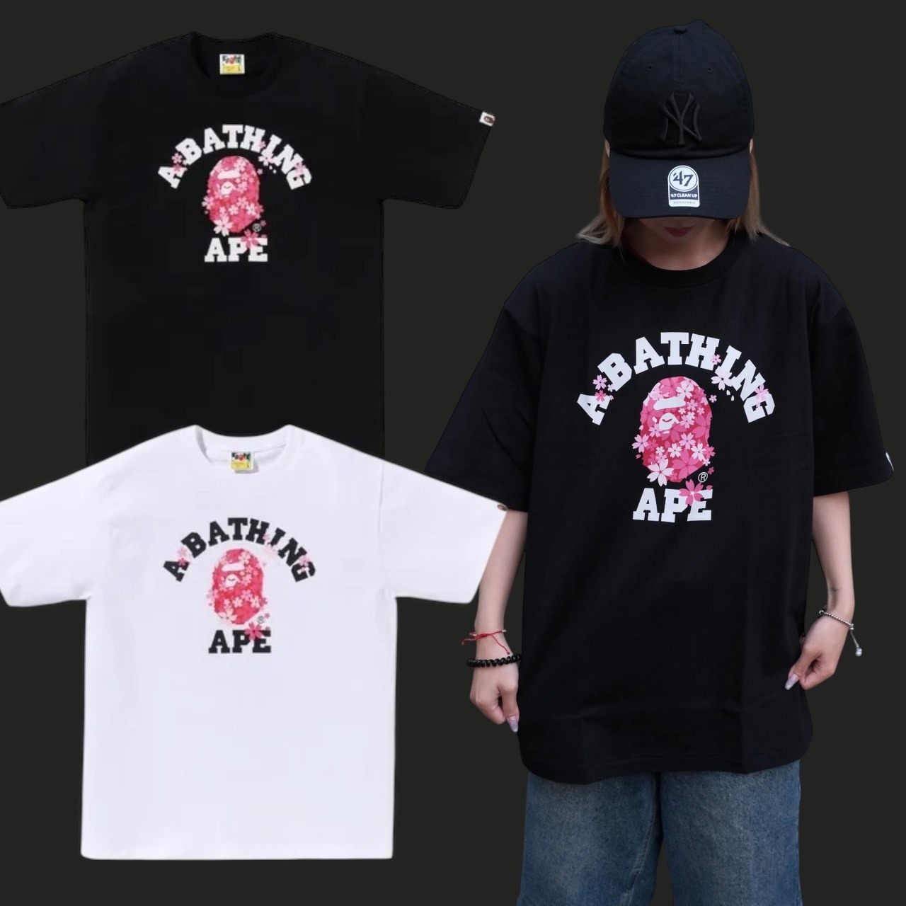 BAPE SS26 櫻花系列 SAKURA COLLEGE 學院 短Tee 1M22110023