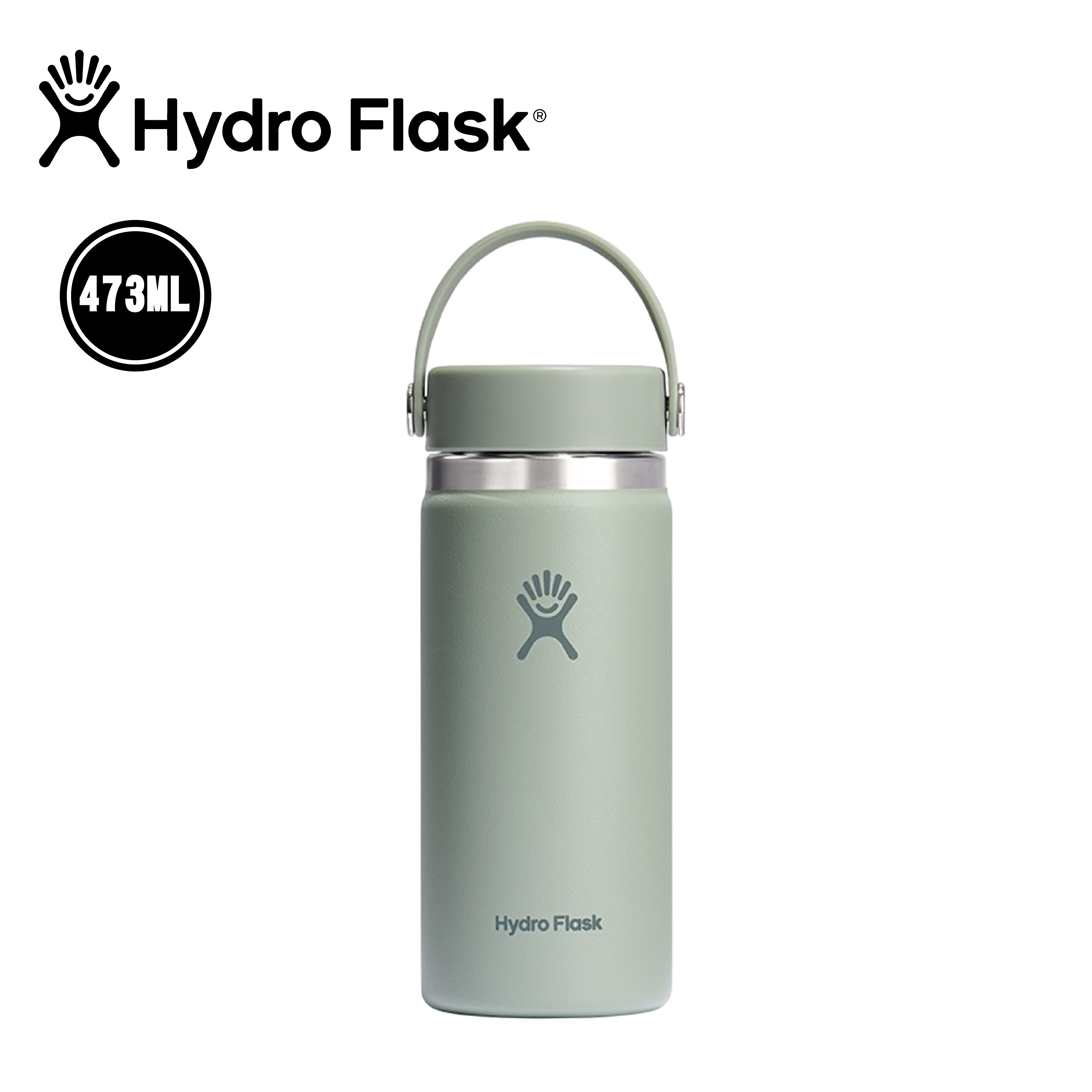 Hydro flask 美國 寬口真空保溫鋼瓶 16oz/473ml (灰綠色) 52HFW16CTS374