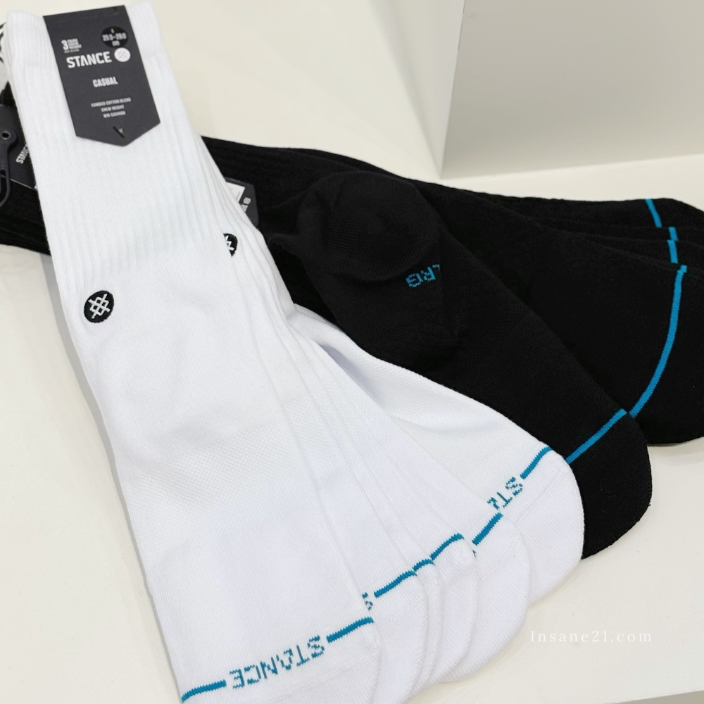 STANCE ICON 3 PACK 長襪 襪子 三雙一組 黑/白