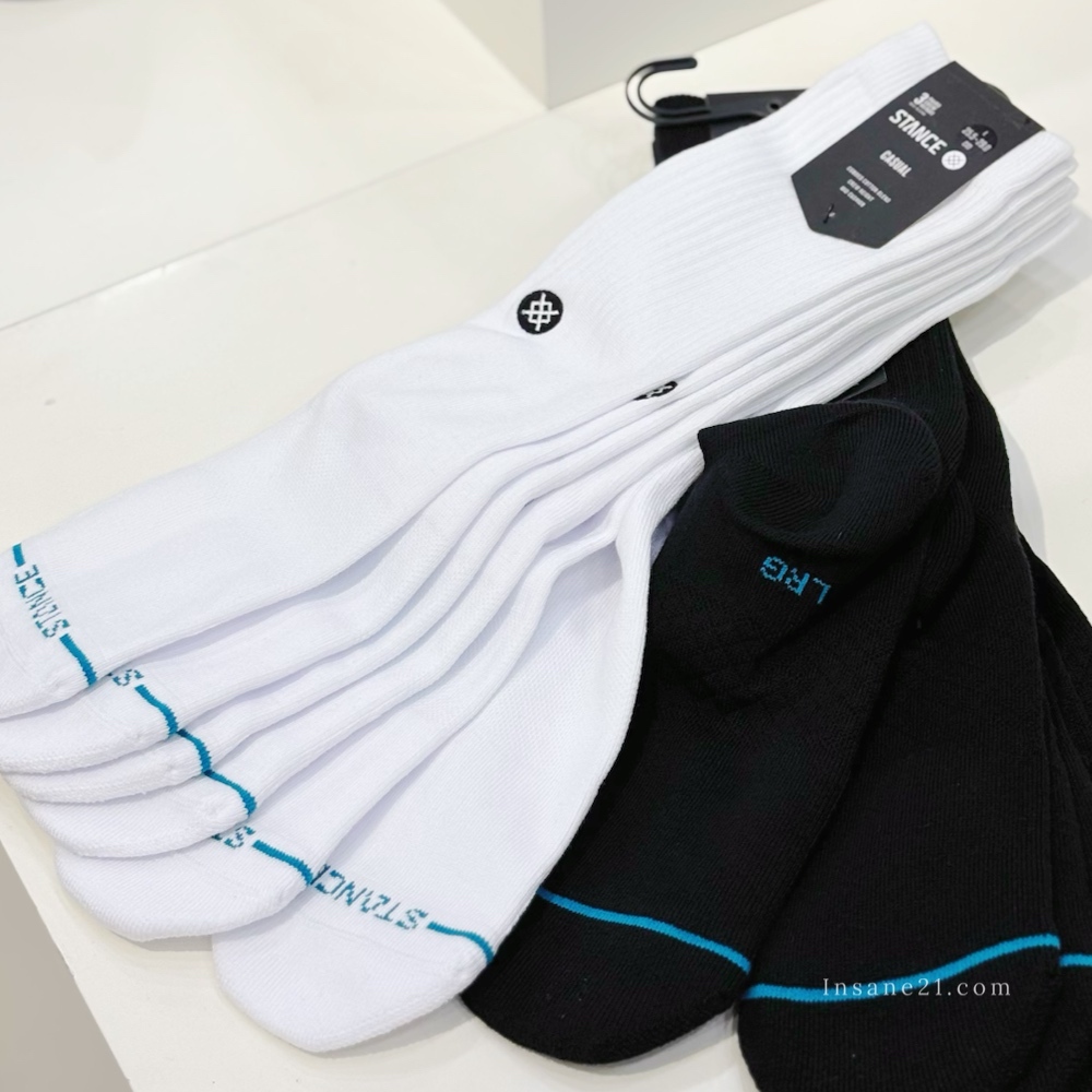 STANCE ICON 3 PACK 長襪 襪子 三雙一組 黑/白