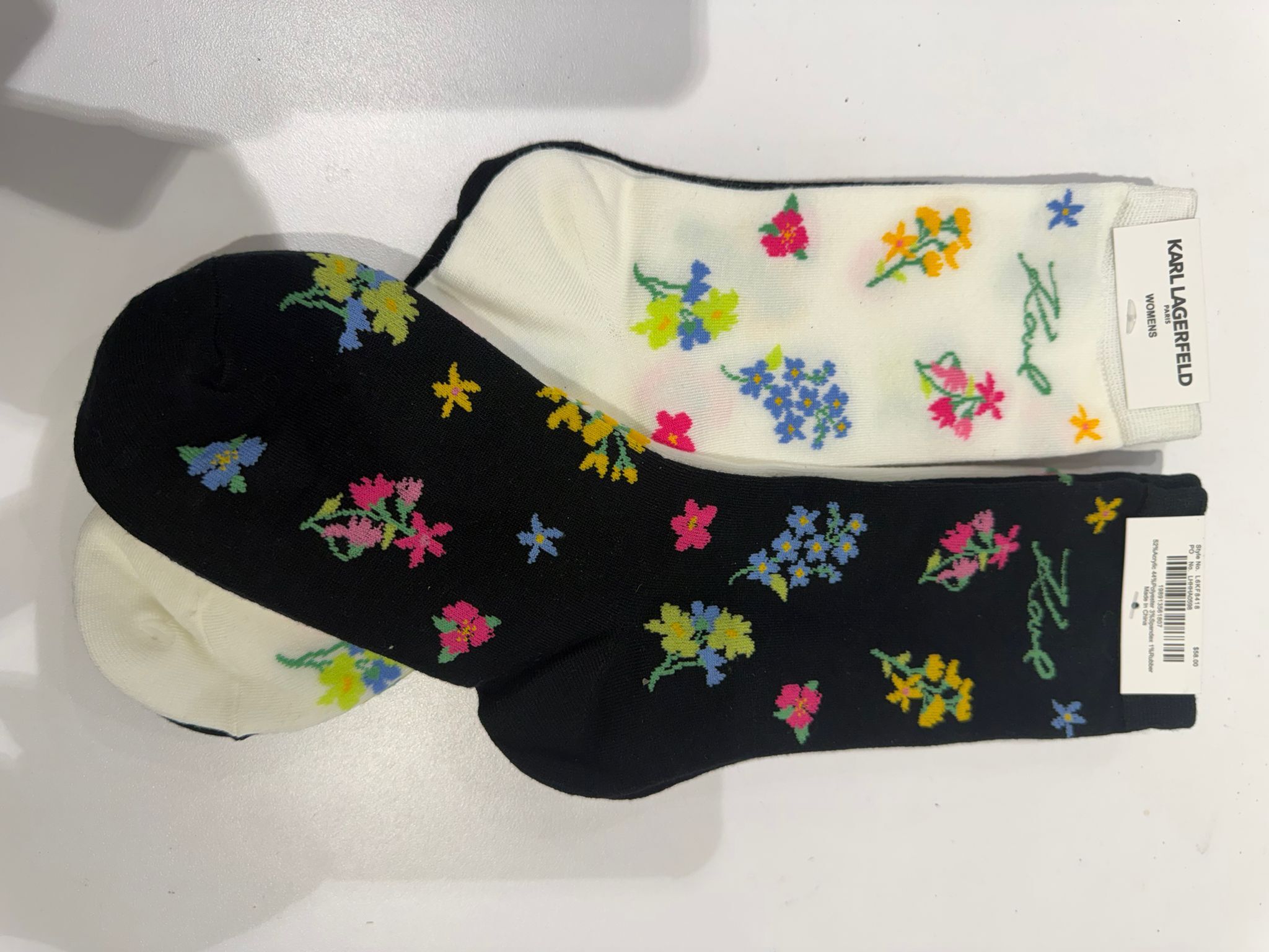 Karl Lagerfeld 女裝襪兩對套裝 (花花滿版) KL85