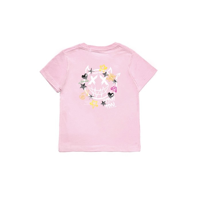 XCTRL童裝 金屬微笑惡魔童裝短T-粉