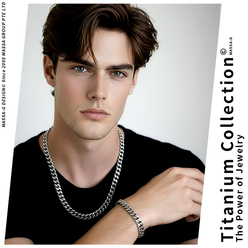 MASSA-G Deco純鈦系列【T Love & True Love】鈦愛純鈦手鍊