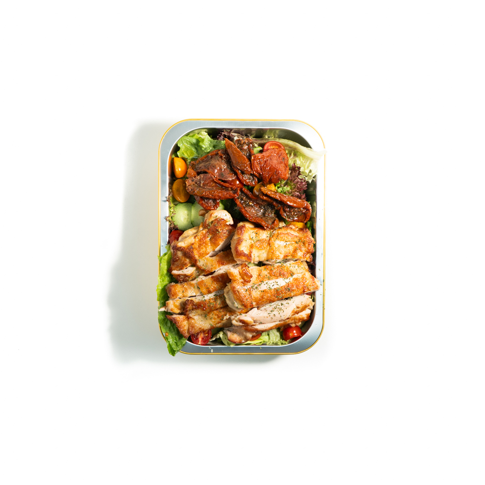 西凱撒·烤雞扒·油浸蕃茄·菜沙律