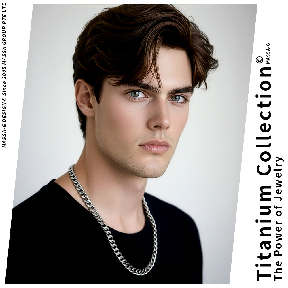 MASSA-G Deco純鈦系列【T Love & True Love】鈦愛純鈦項鍊