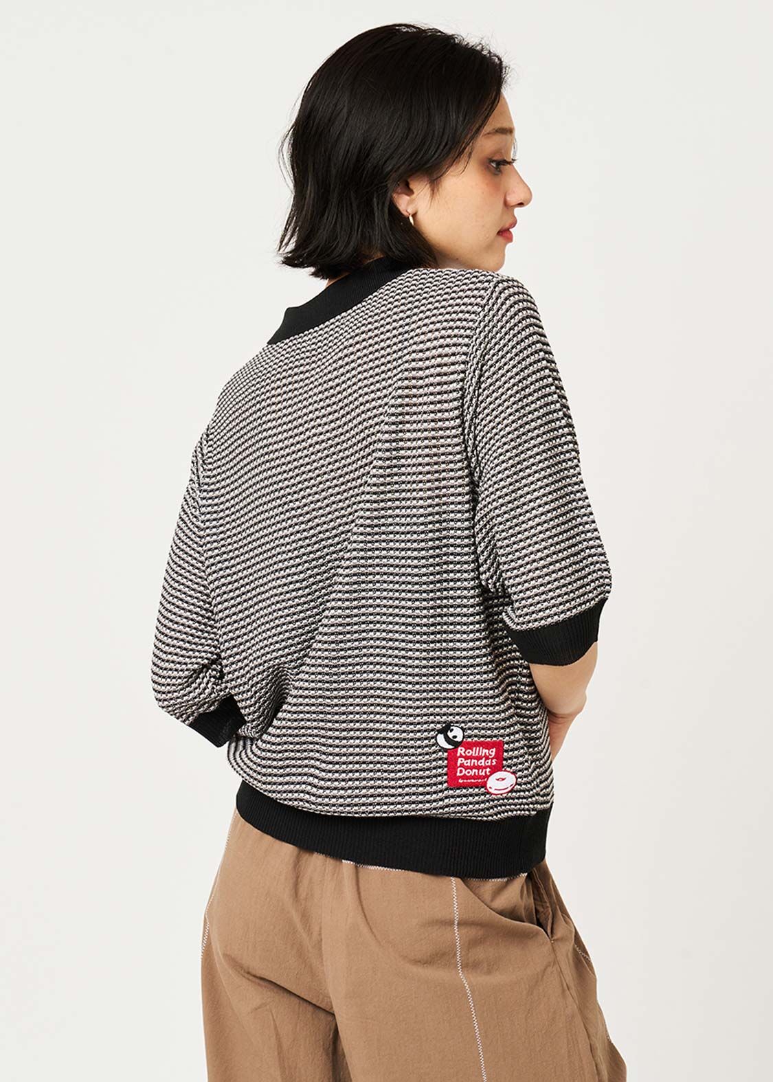日本預訂 graniph GH Rolling Panda's Donuts | Knit Polo Shirt