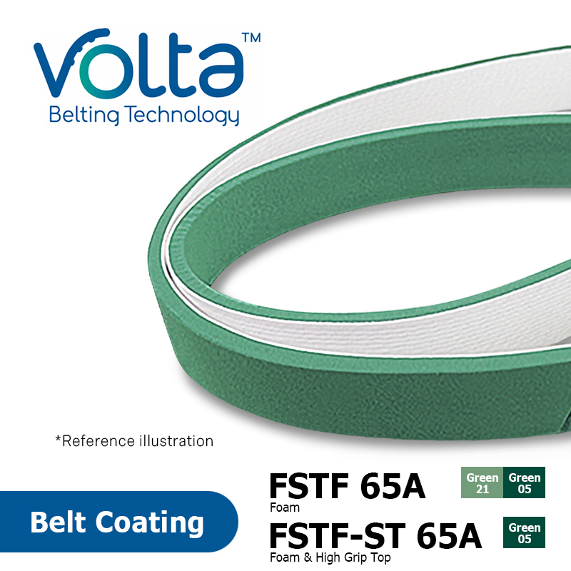 Volta PU 平皮帶塗層 - FSTF / FSTF-ST 65A 綠色05/ 綠色21