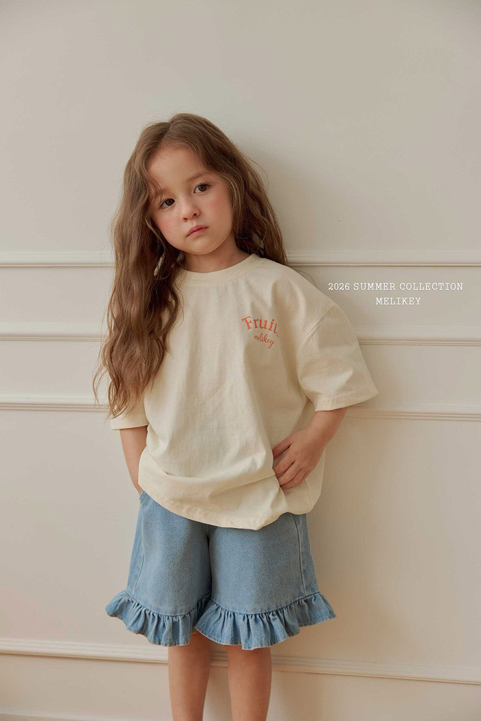 正韓夏MELIKEY  甜美花邊牛仔褲