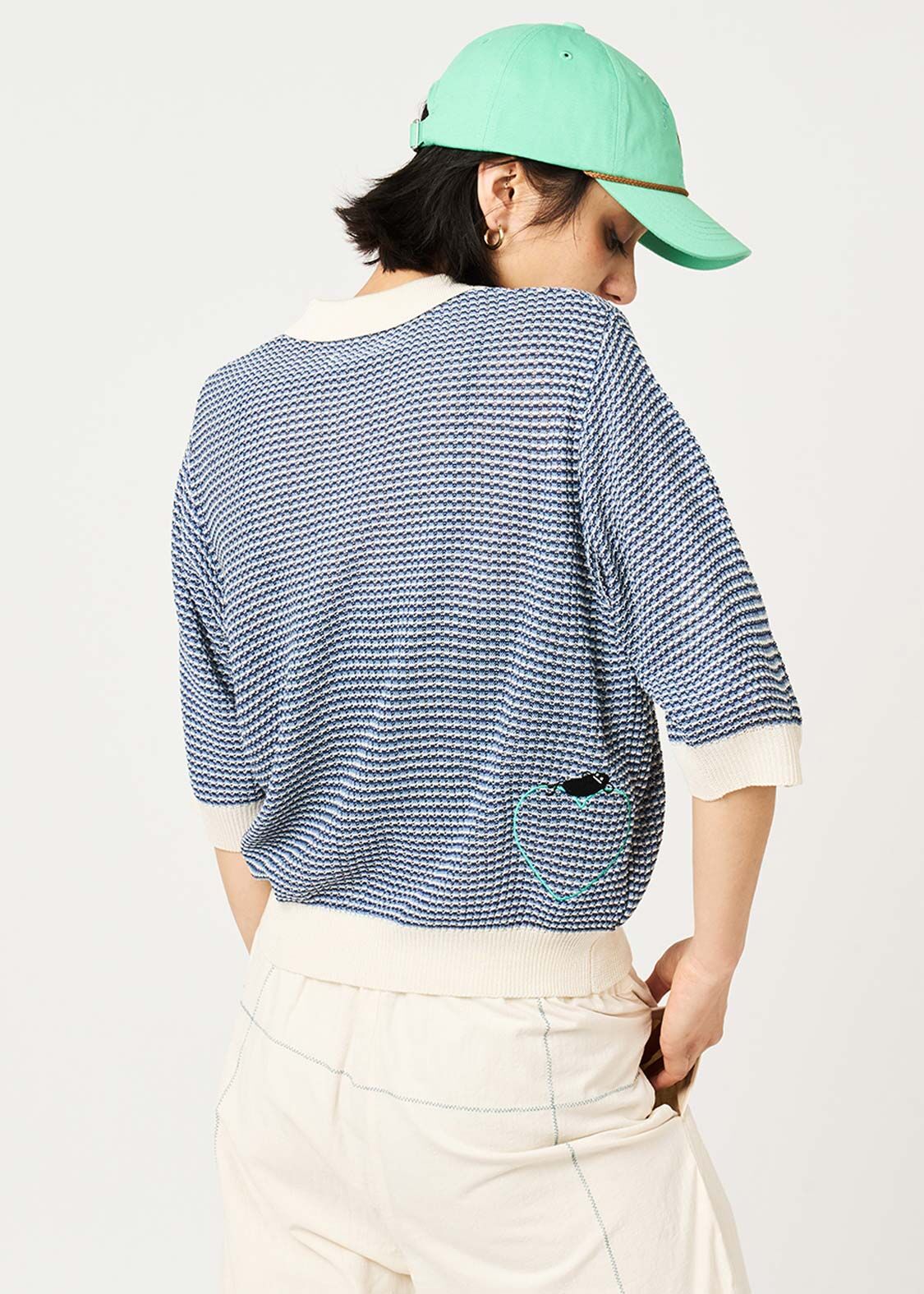 日本預訂 graniph GH Magic Paint Beautiful Shadow | Knit Polo Shirt