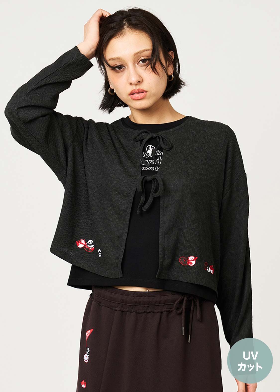 日本預訂 graniph GH Rolling Panda's Donuts | Ribbon Cardigan