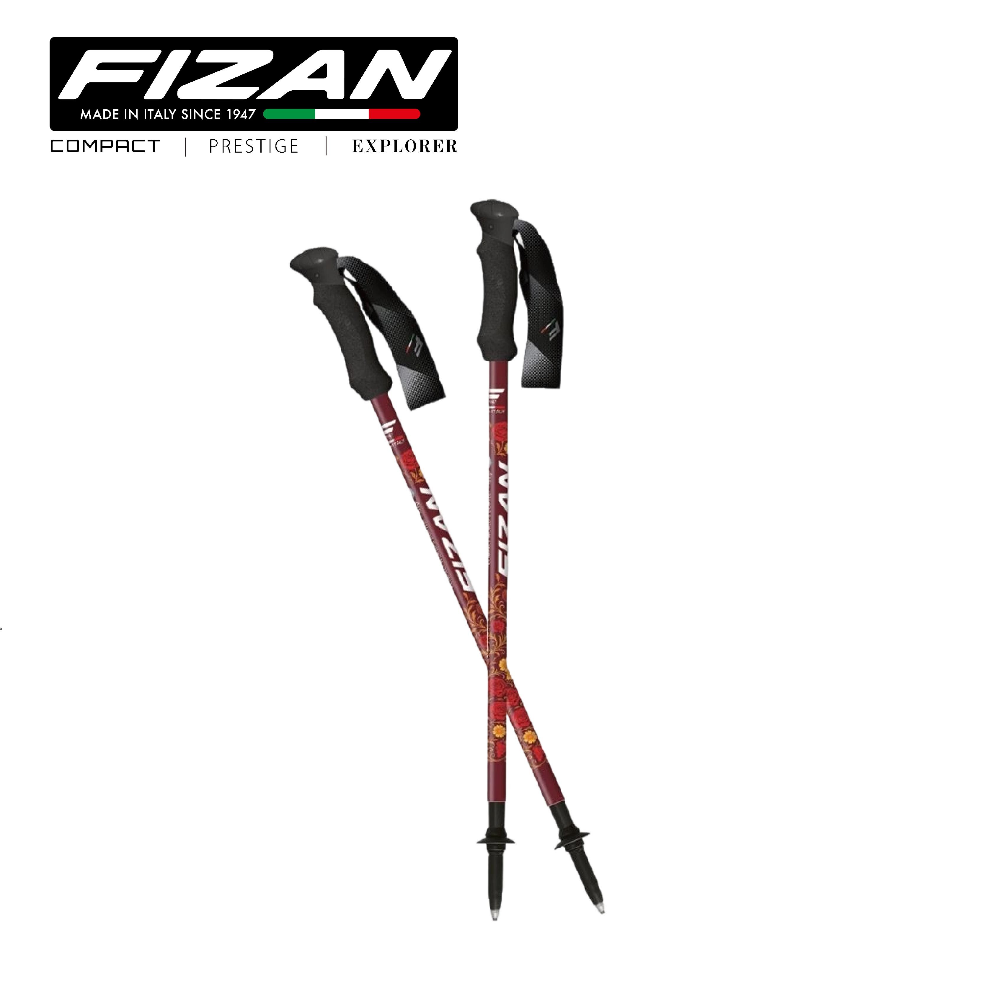 FIZAN 義大利 超輕三節式登山杖-2入 (4款) 87FZ257102