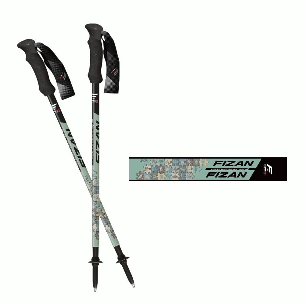 FIZAN 義大利 超輕三節式登山杖-2入 (4款) 87FZ257102