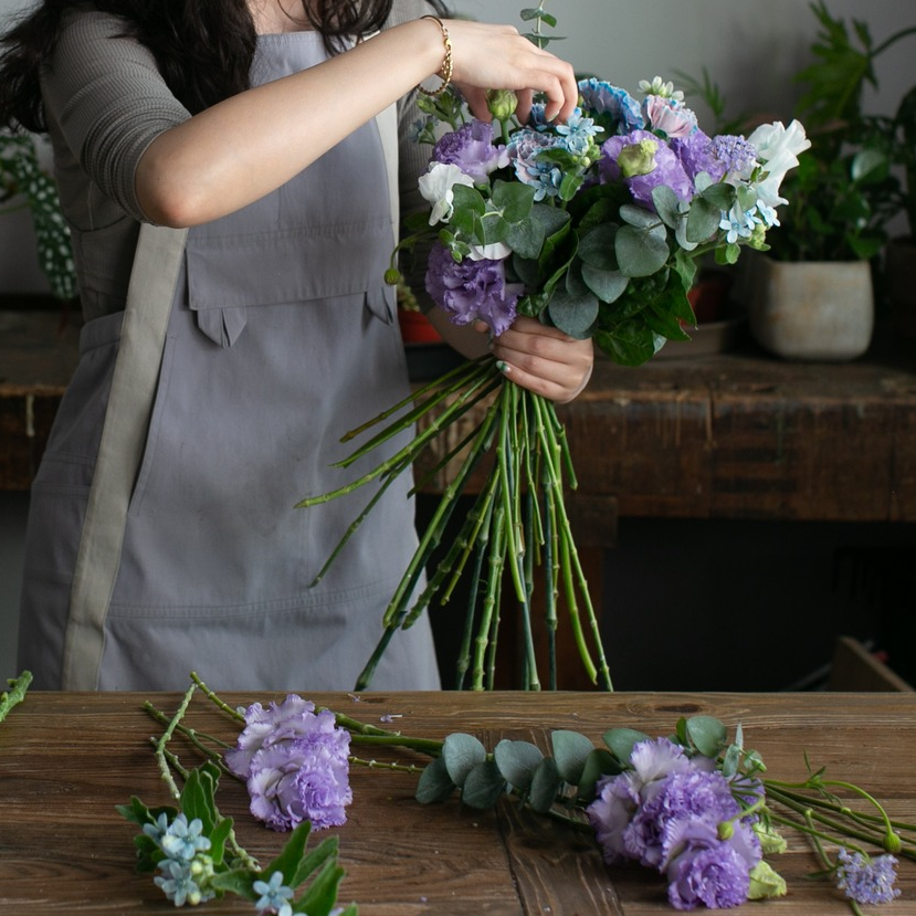 季節花藝課程【 韓式多巴胺色系花束】